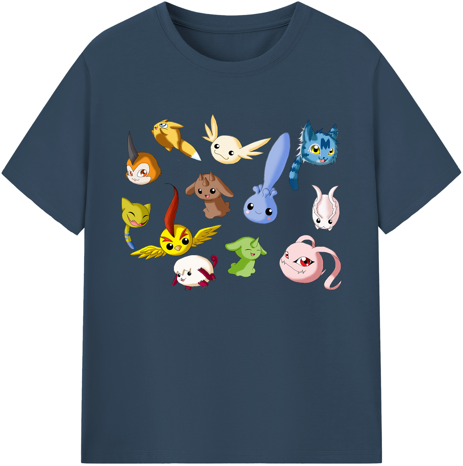 （画像用） Digimon デジタルモンスター/デジモン 綿100％ メンズ半袖Tシャツ｜肌触りやわらか＆通気性