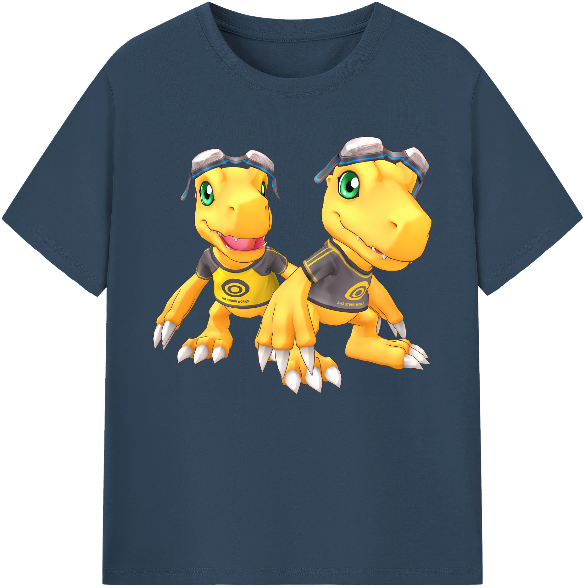 （画像用） Digimon デジタルモンスター/デジモン 綿100％ メンズ半袖Tシャツ｜肌触りやわらか＆通気性