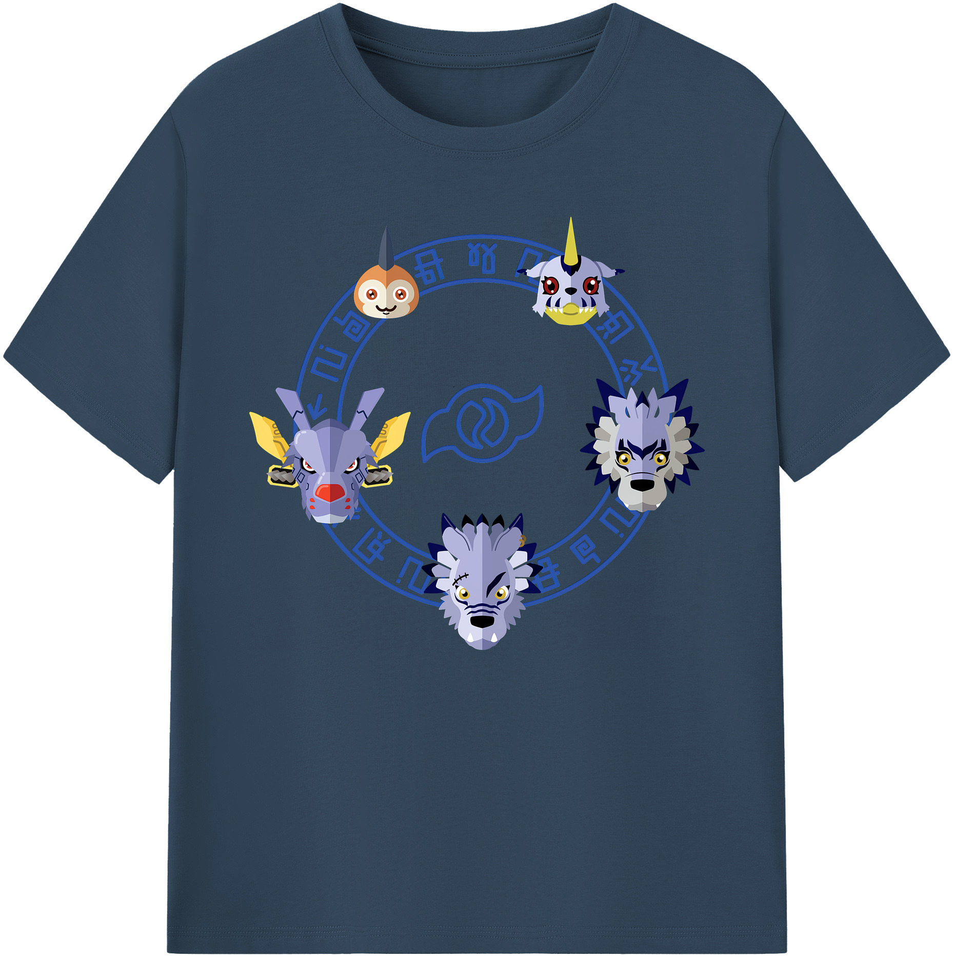 （画像用） Digimon デジタルモンスター/デジモン 綿100％ メンズ半袖Tシャツ｜肌触りやわらか＆通気性