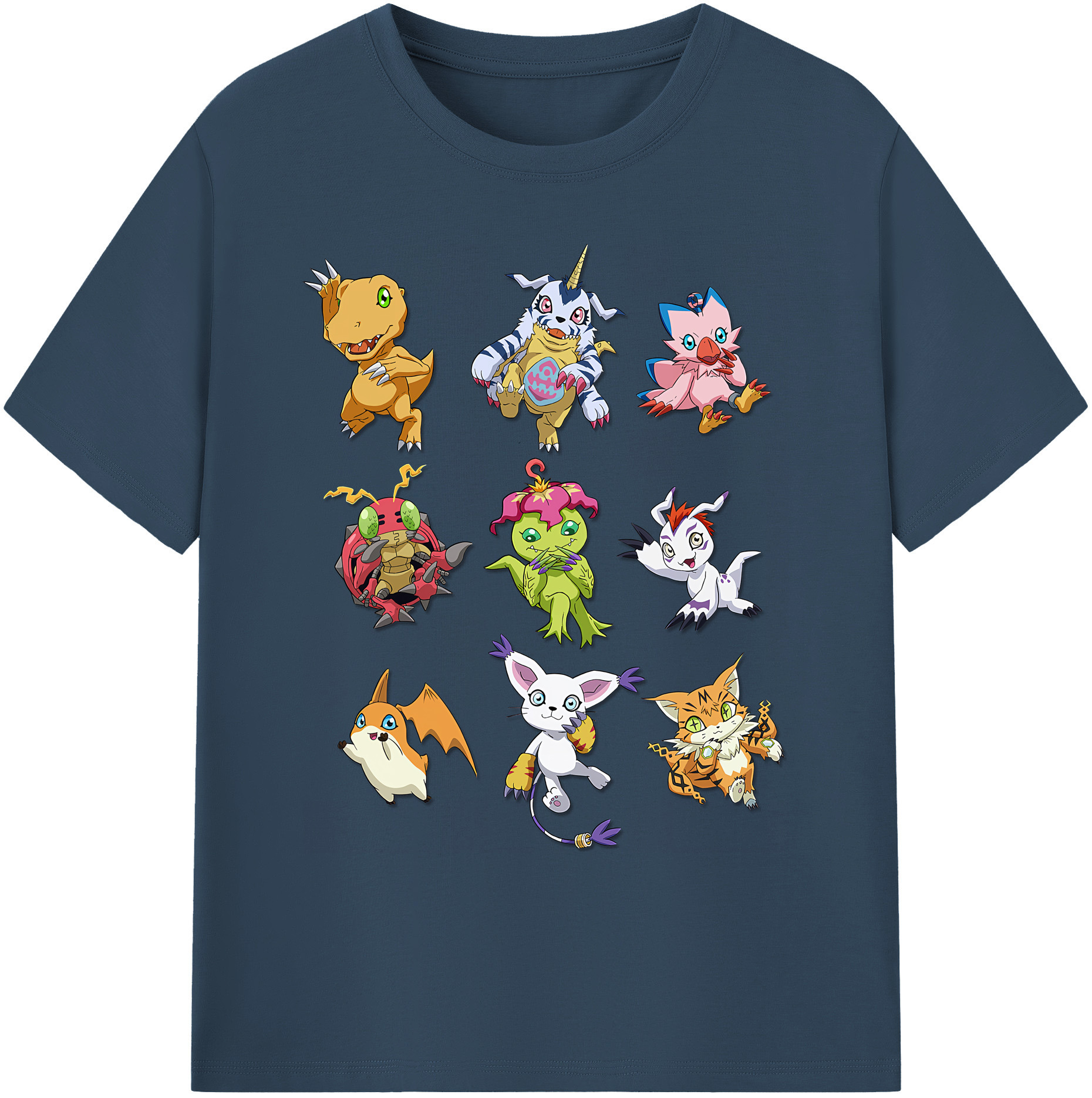 （画像用） Digimon デジタルモンスター/デジモン 綿100％ メンズ半袖Tシャツ｜肌触りやわらか＆通気性