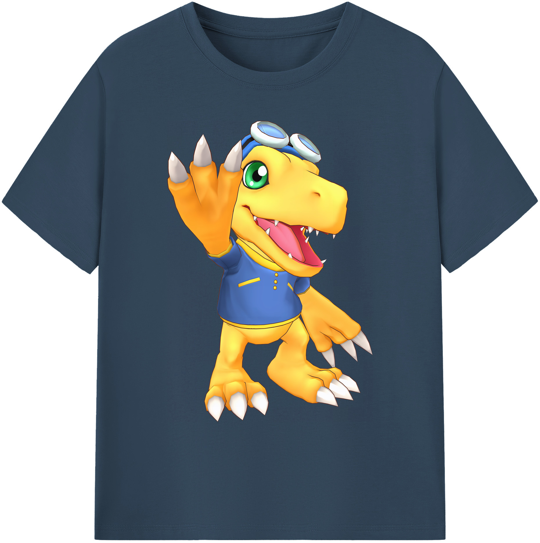 （画像用） Digimon デジタルモンスター/デジモン 綿100％ メンズ半袖Tシャツ｜肌触りやわらか＆通気性