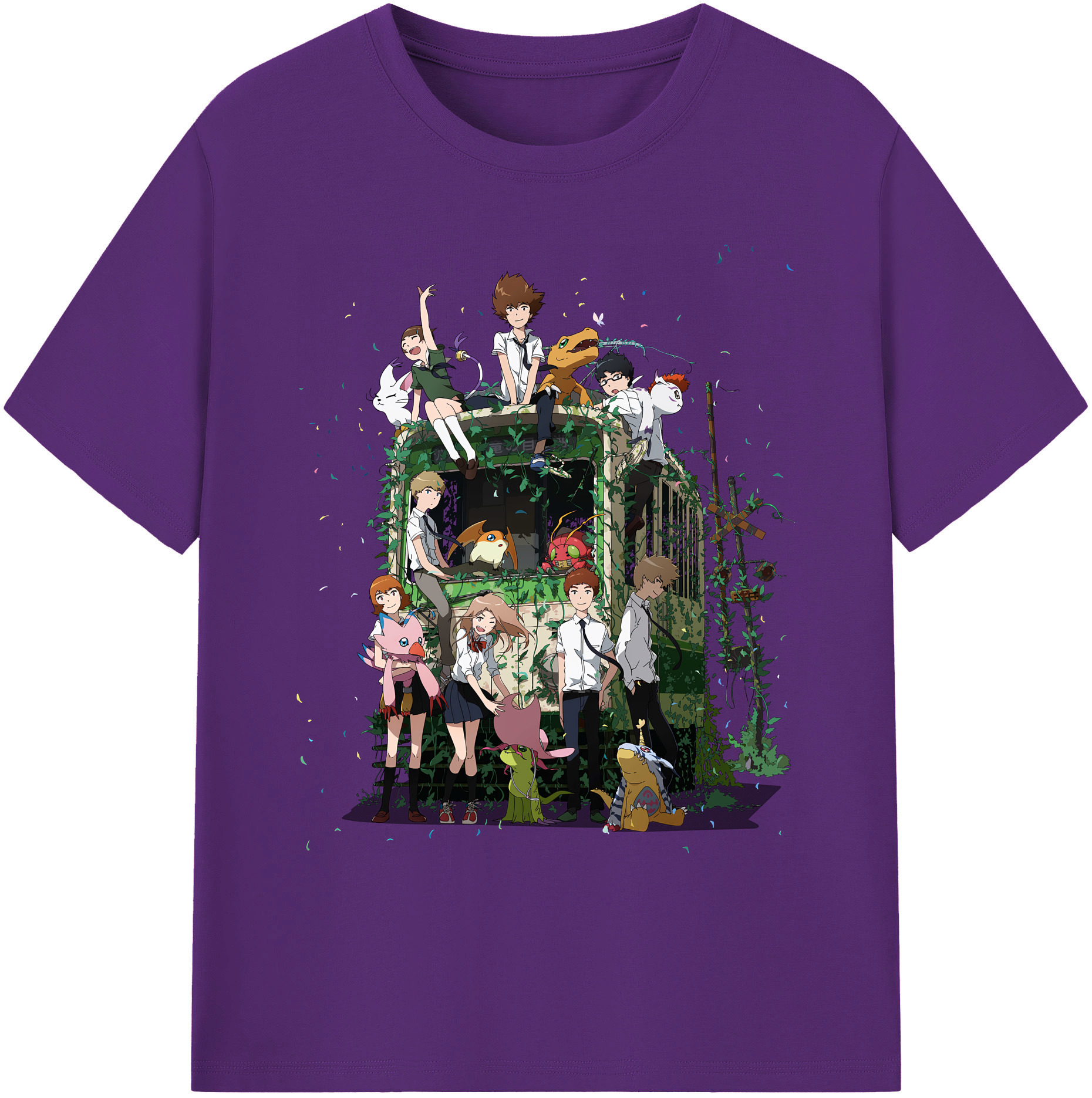 （画像用） Digimon デジタルモンスター/デジモン 綿100％ メンズ半袖Tシャツ｜肌触りやわらか＆通気性