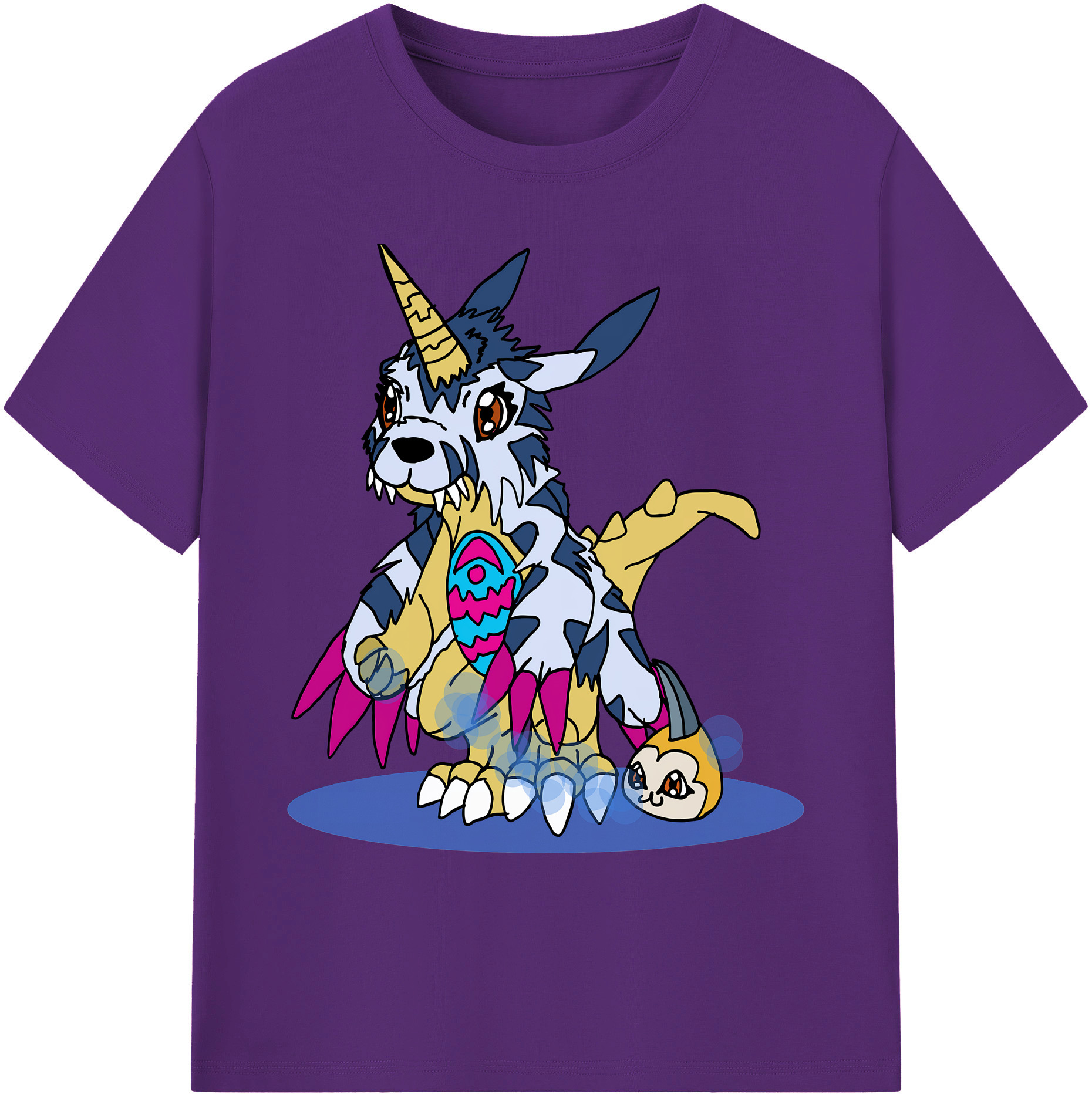 （画像用） Digimon デジタルモンスター/デジモン 綿100％ メンズ半袖Tシャツ｜肌触りやわらか＆通気性