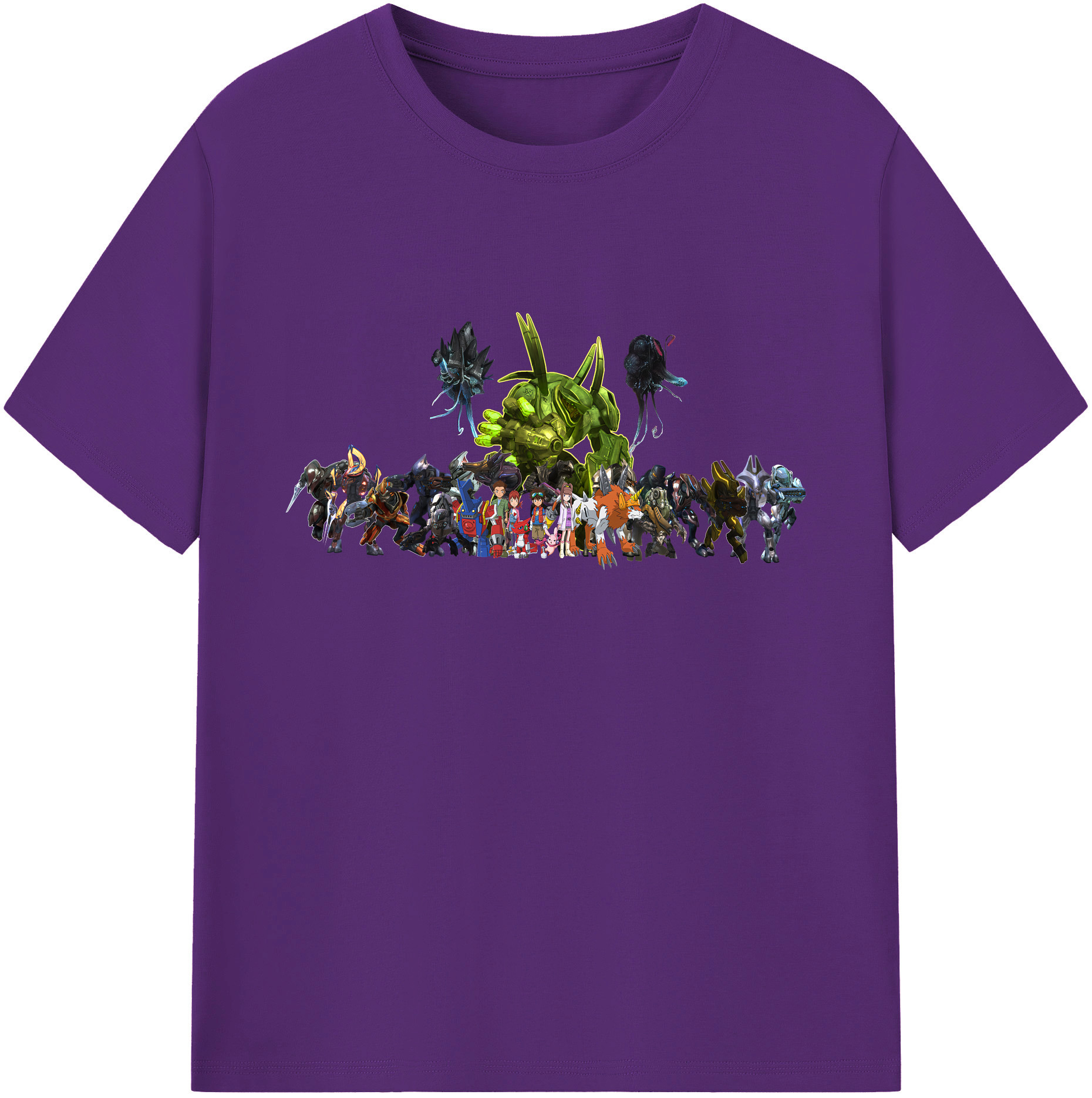 （画像用） Digimon デジタルモンスター/デジモン 綿100％ メンズ半袖Tシャツ｜肌触りやわらか＆通気性