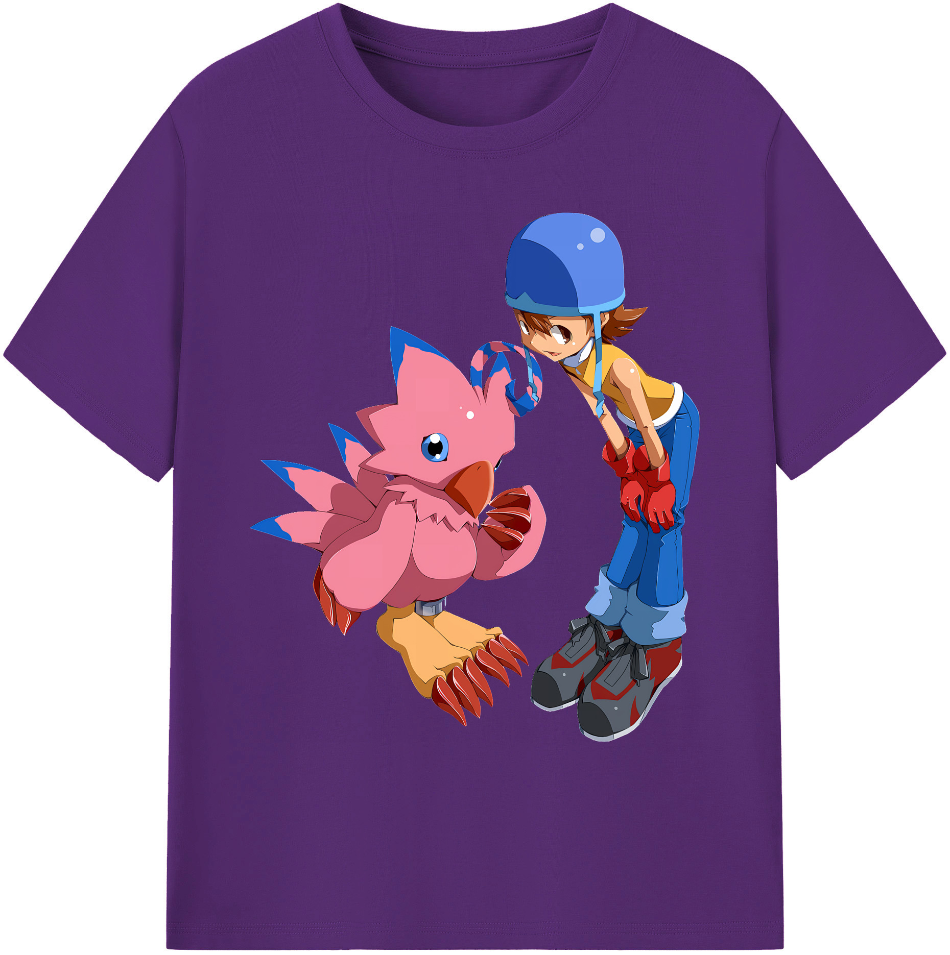 （画像用） Digimon デジタルモンスター/デジモン 綿100％ メンズ半袖Tシャツ｜肌触りやわらか＆通気性
