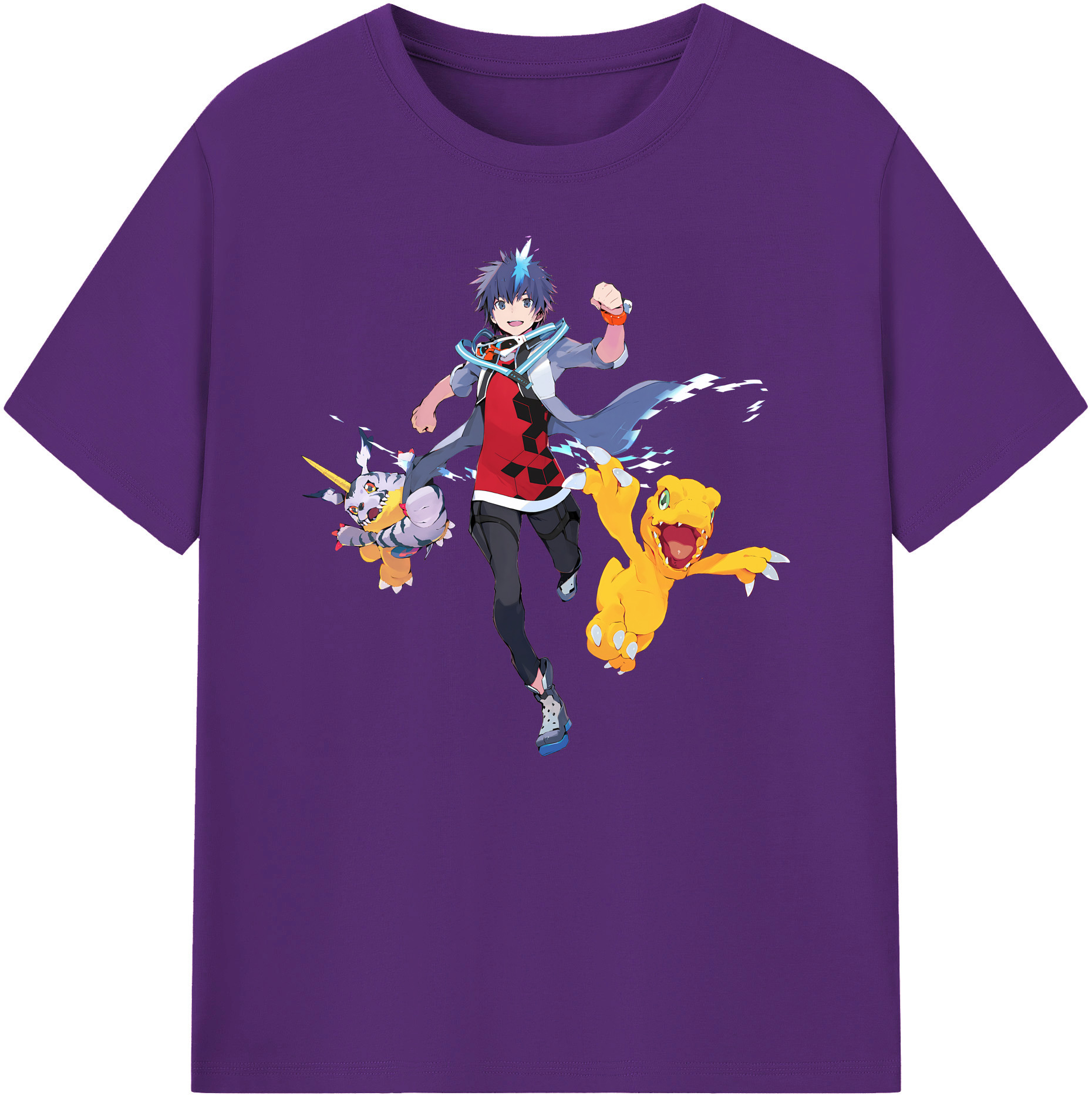 （画像用） Digimon デジタルモンスター/デジモン 綿100％ メンズ半袖Tシャツ｜肌触りやわらか＆通気性