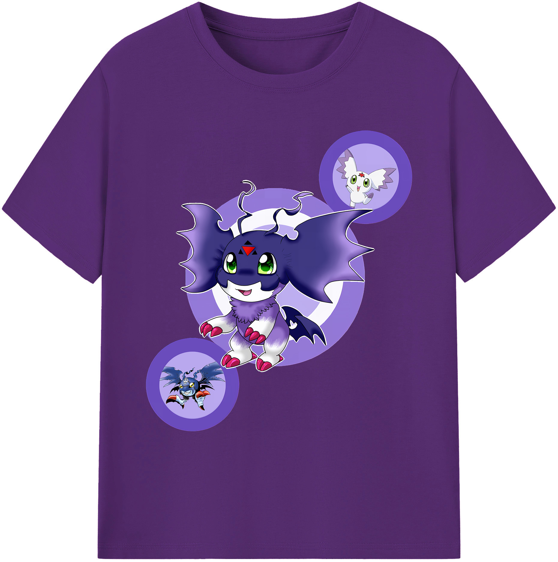 （画像用） Digimon デジタルモンスター/デジモン 綿100％ メンズ半袖Tシャツ｜肌触りやわらか＆通気性