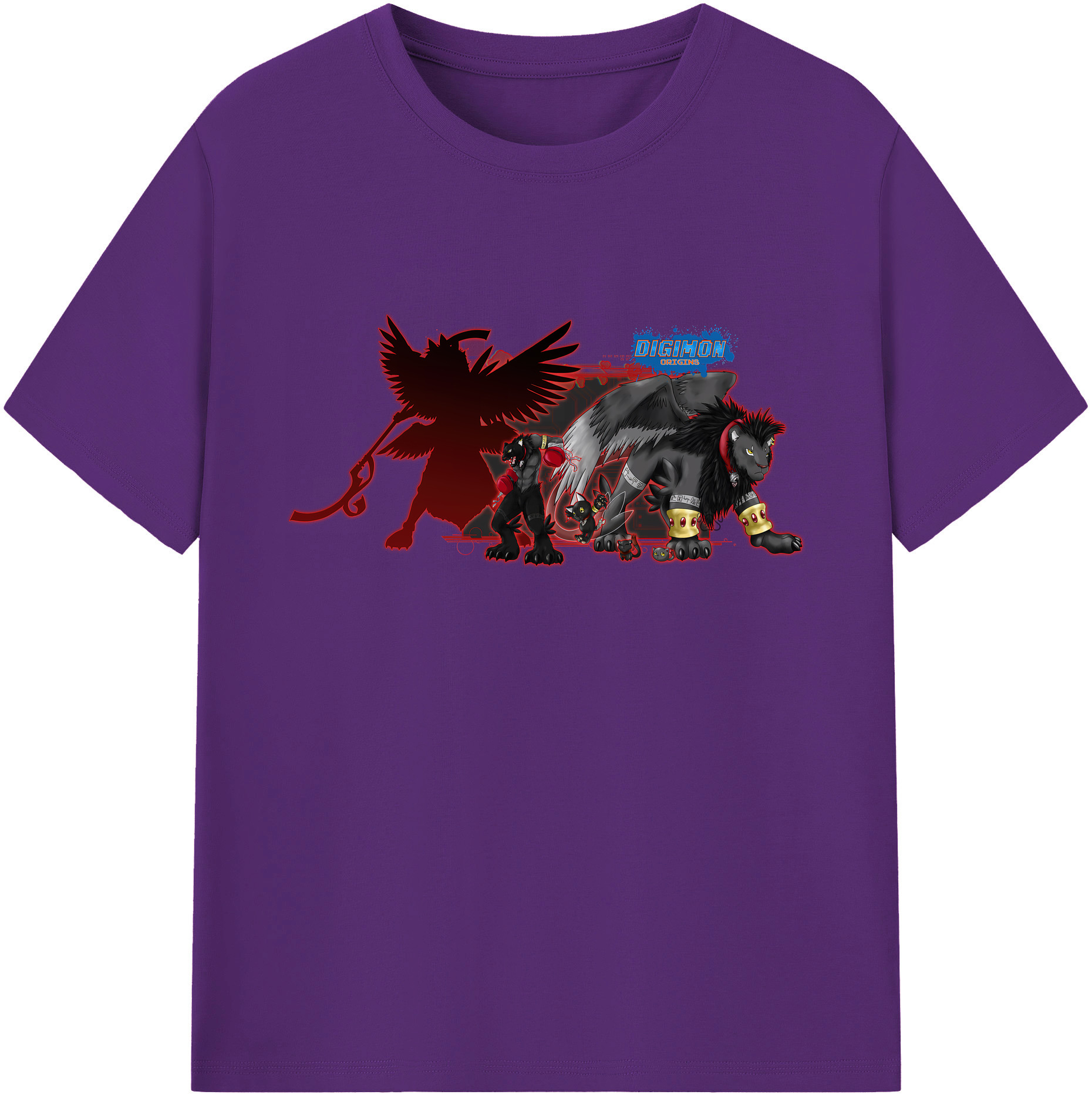 （画像用） Digimon デジタルモンスター/デジモン 綿100％ メンズ半袖Tシャツ｜肌触りやわらか＆通気性