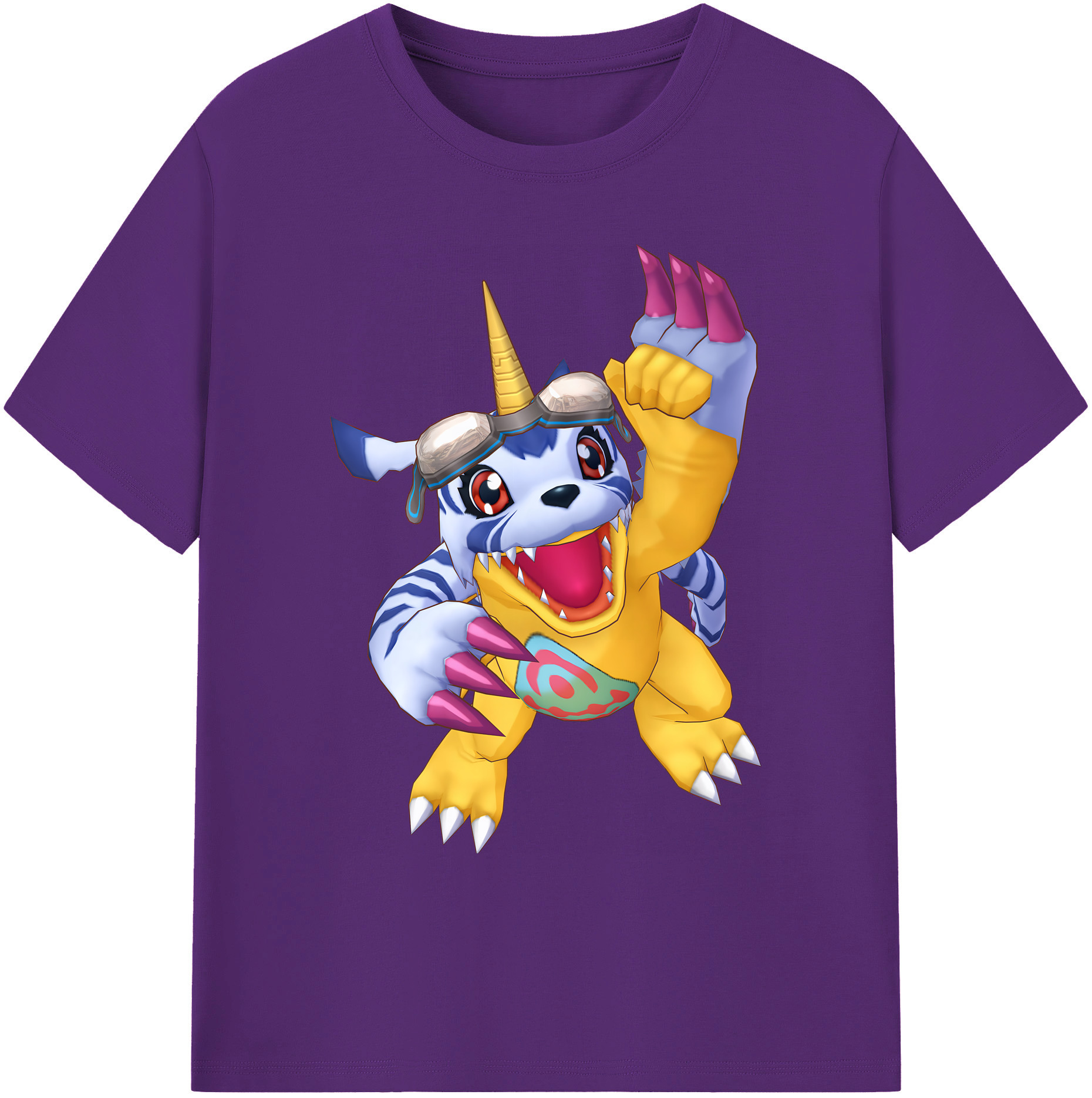 （画像用） Digimon デジタルモンスター/デジモン 綿100％ メンズ半袖Tシャツ｜肌触りやわらか＆通気性