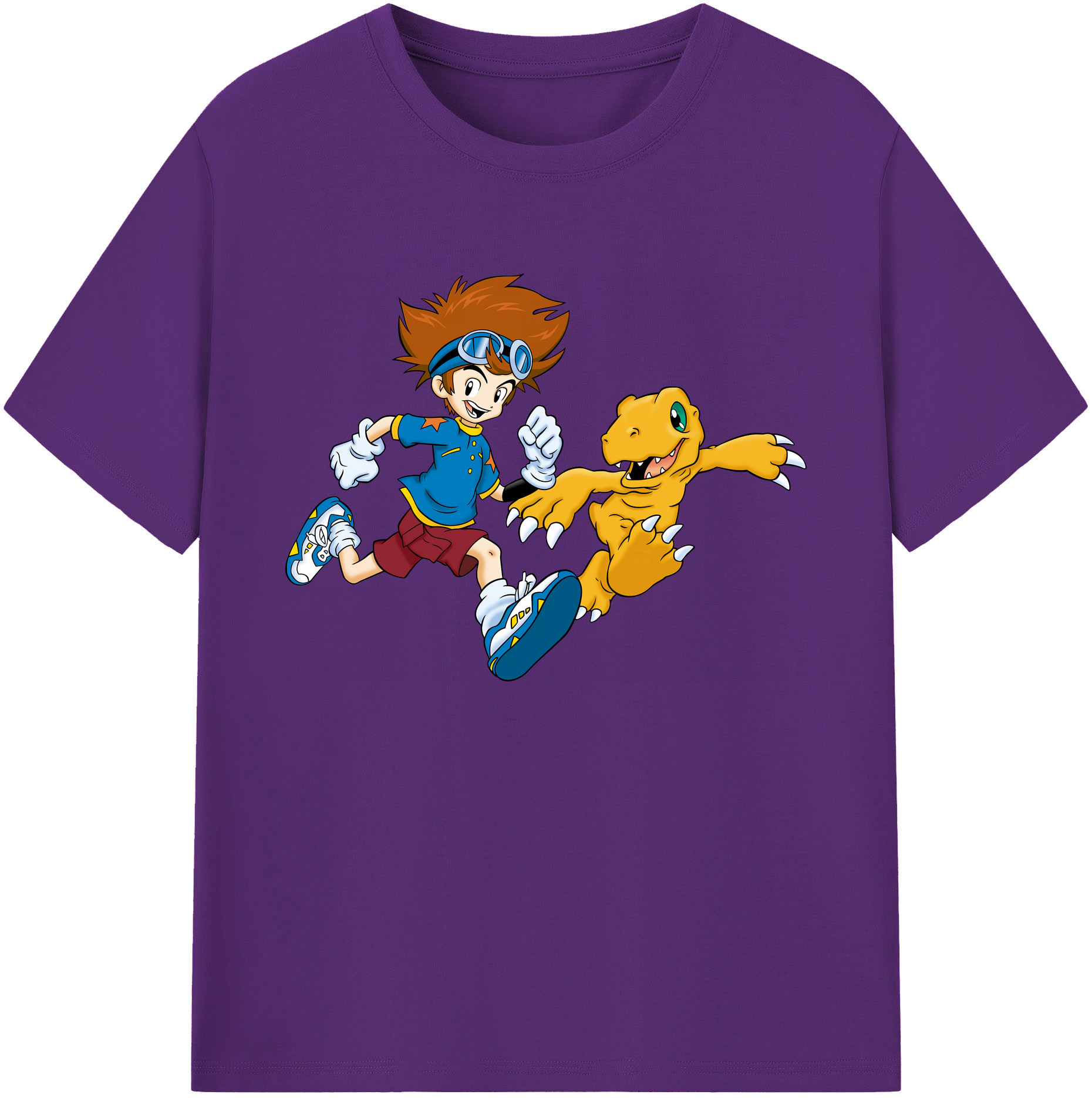 （画像用） Digimon デジタルモンスター/デジモン 綿100％ メンズ半袖Tシャツ｜肌触りやわらか＆通気性