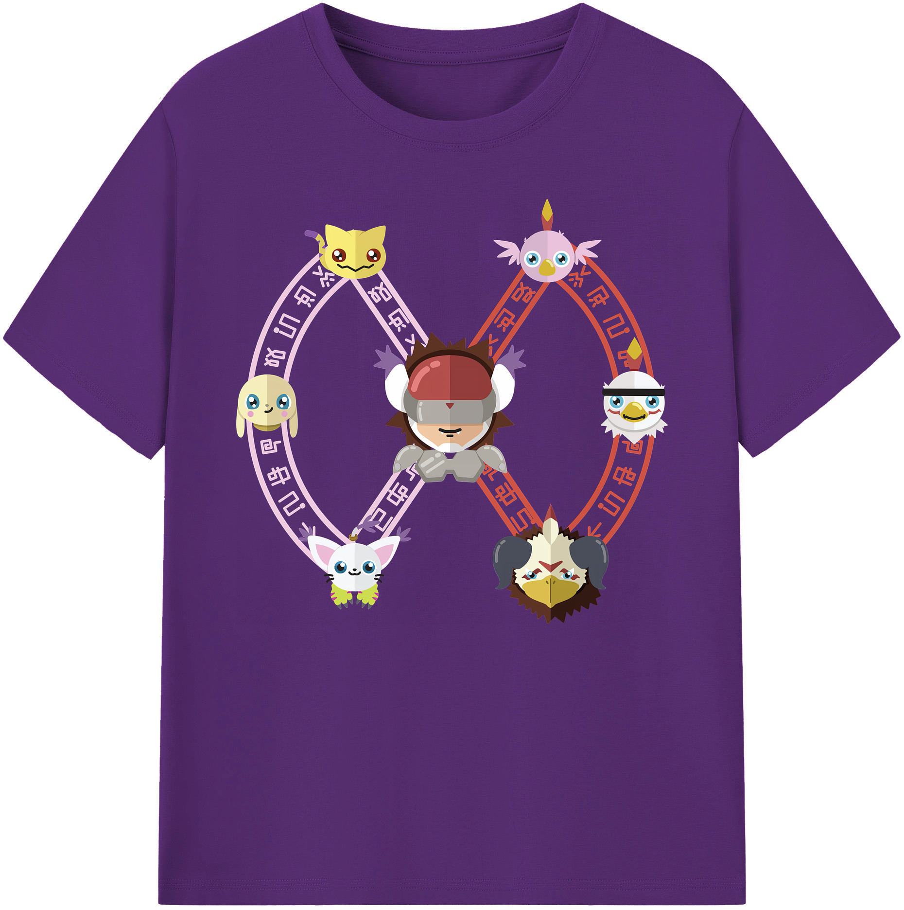 （画像用） Digimon デジタルモンスター/デジモン 綿100％ メンズ半袖Tシャツ｜肌触りやわらか＆通気性