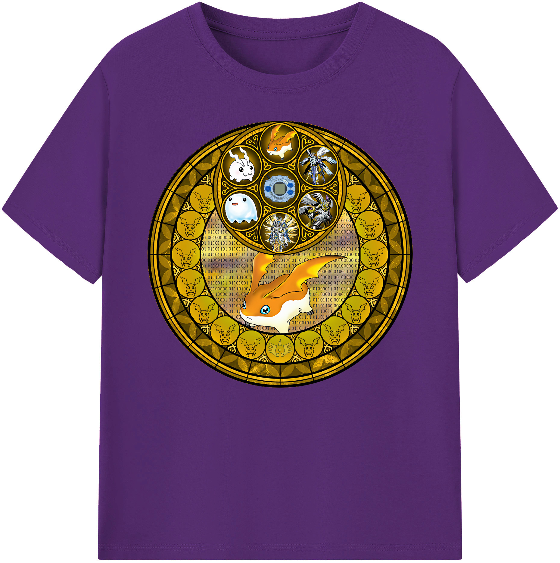 （画像用） Digimon デジタルモンスター/デジモン 綿100％ メンズ半袖Tシャツ｜肌触りやわらか＆通気性