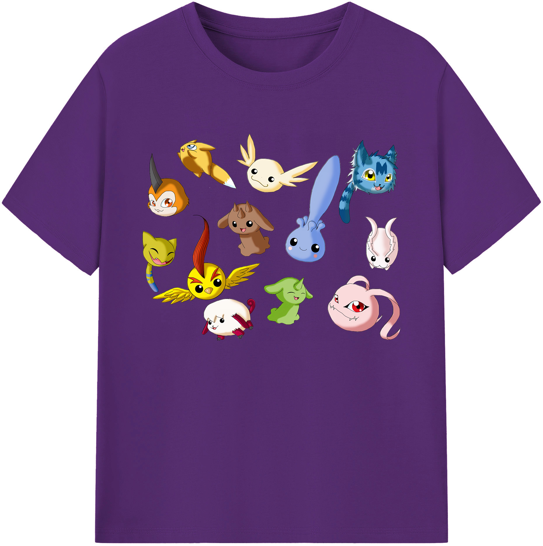 （画像用） Digimon デジタルモンスター/デジモン 綿100％ メンズ半袖Tシャツ｜肌触りやわらか＆通気性