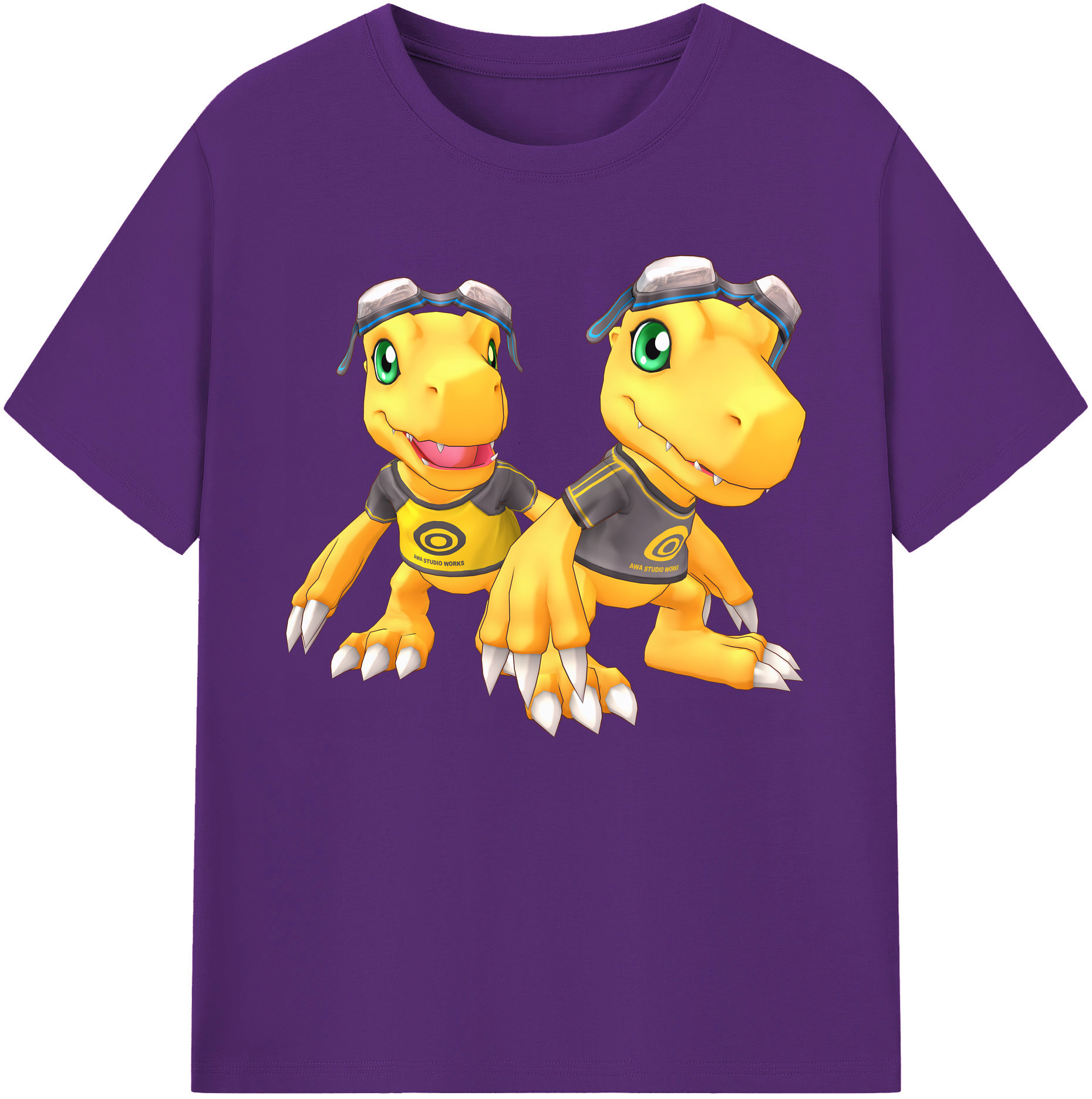 （画像用） Digimon デジタルモンスター/デジモン 綿100％ メンズ半袖Tシャツ｜肌触りやわらか＆通気性