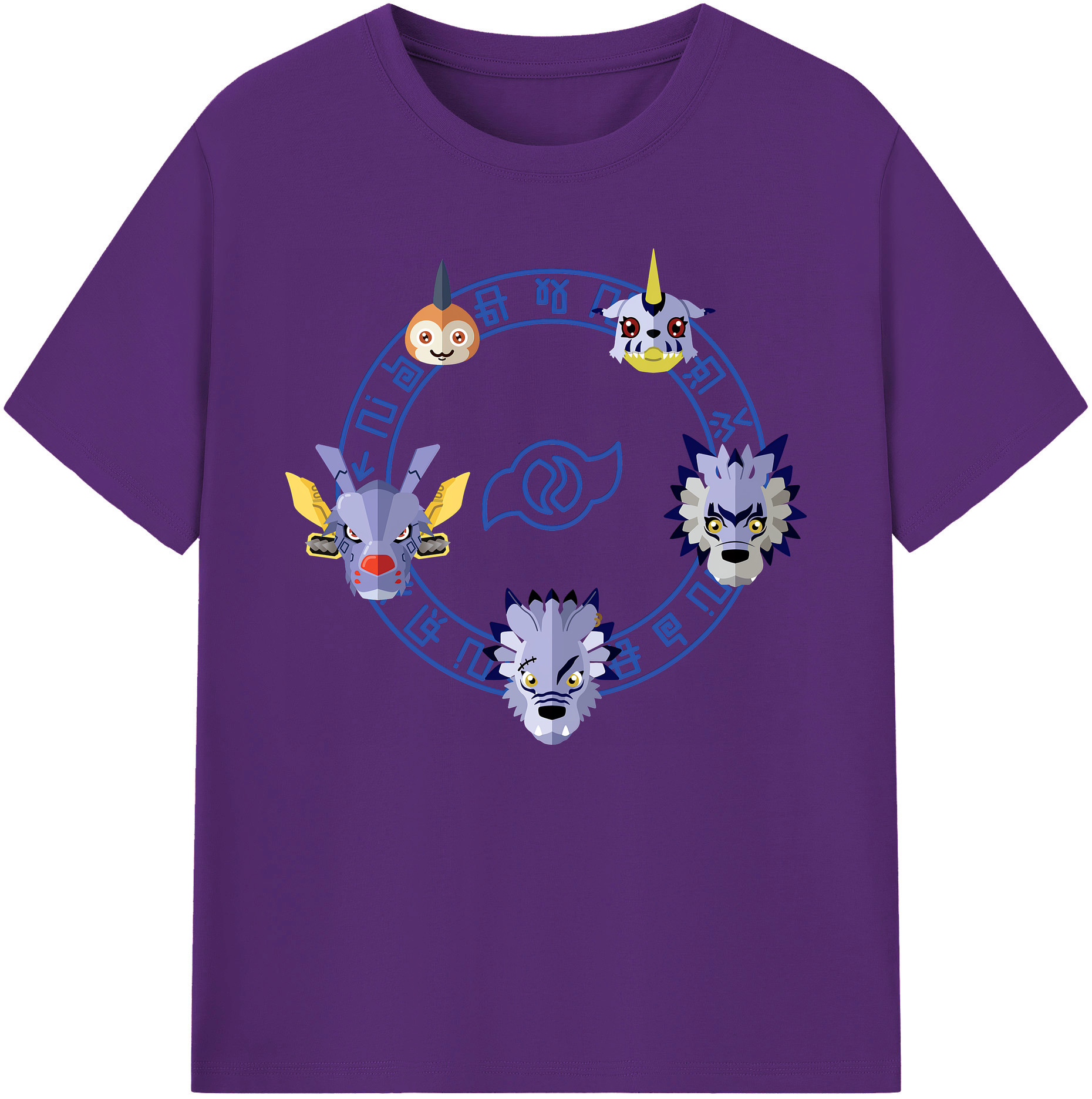 （画像用） Digimon デジタルモンスター/デジモン 綿100％ メンズ半袖Tシャツ｜肌触りやわらか＆通気性
