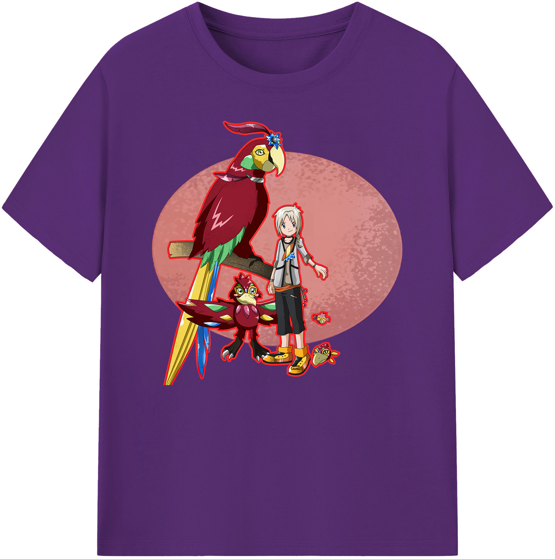 （画像用） Digimon デジタルモンスター/デジモン 綿100％ メンズ半袖Tシャツ｜肌触りやわらか＆通気性