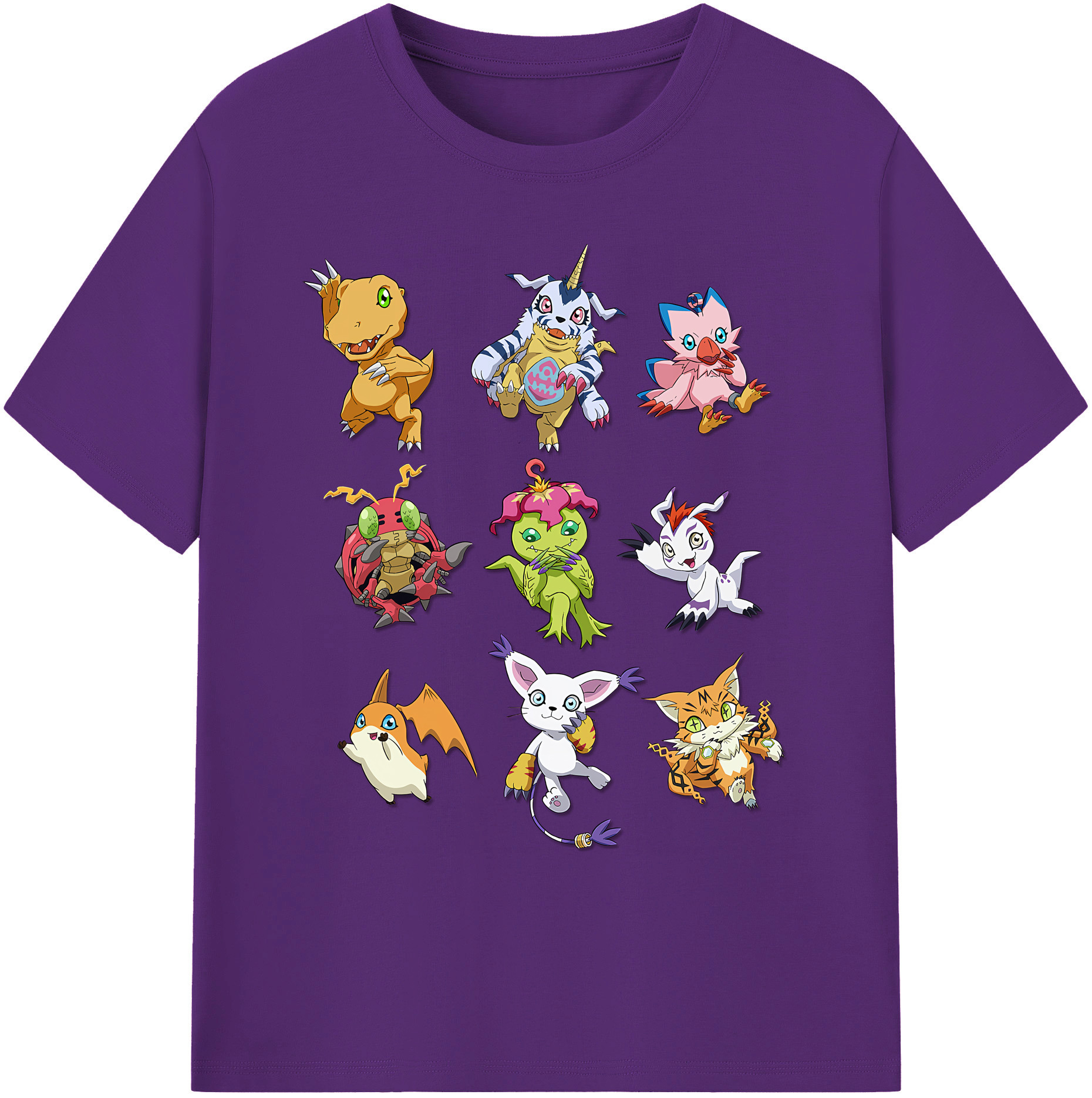 （画像用） Digimon デジタルモンスター/デジモン 綿100％ メンズ半袖Tシャツ｜肌触りやわらか＆通気性
