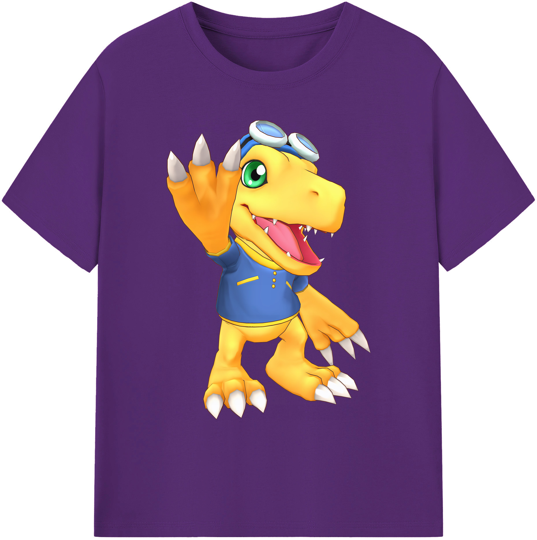 （画像用） Digimon デジタルモンスター/デジモン 綿100％ メンズ半袖Tシャツ｜肌触りやわらか＆通気性