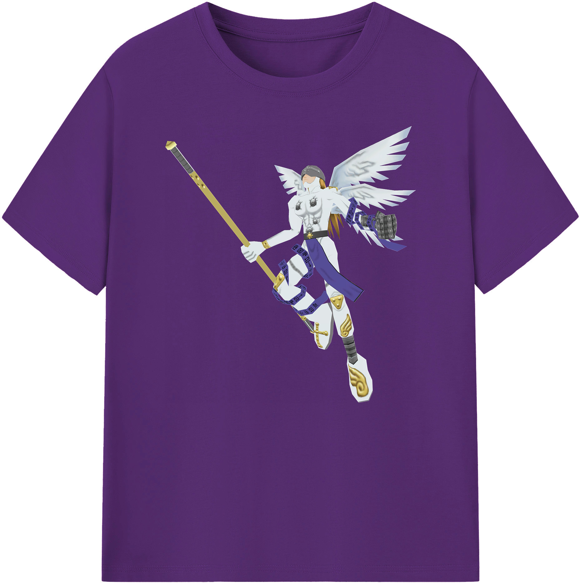 （画像用） Digimon デジタルモンスター/デジモン 綿100％ メンズ半袖Tシャツ｜肌触りやわらか＆通気性