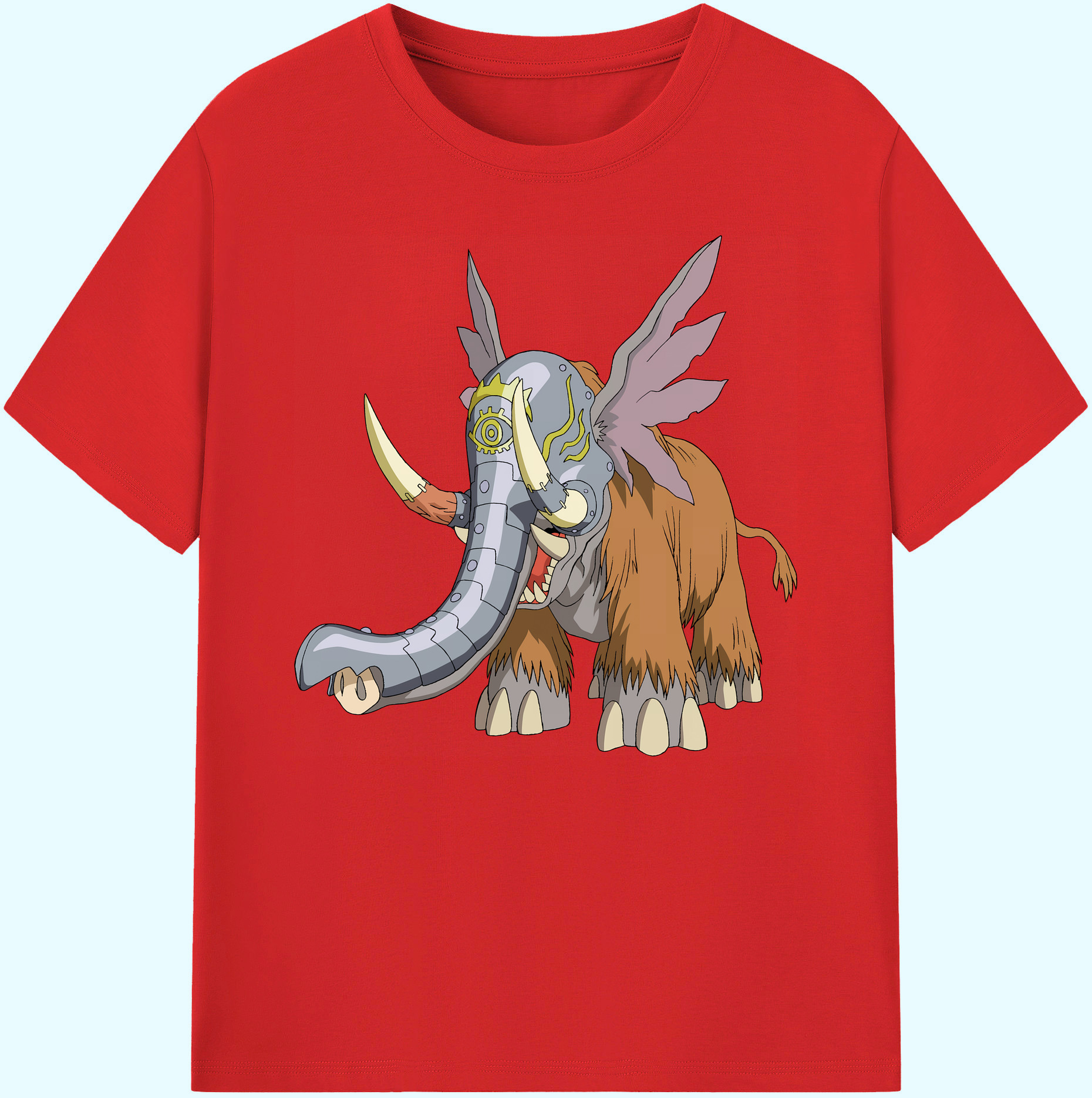 （画像用） Digimon デジタルモンスター/デジモン 綿100％ メンズ半袖Tシャツ｜肌触りやわらか＆通気性