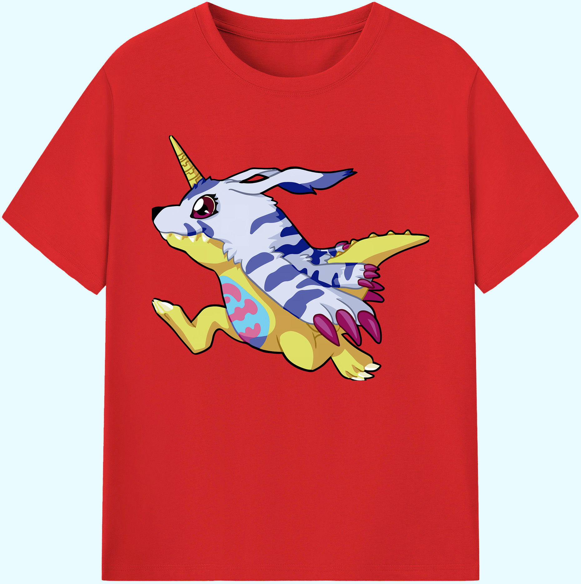 （画像用） Digimon デジタルモンスター/デジモン 綿100％ メンズ半袖Tシャツ｜肌触りやわらか＆通気性