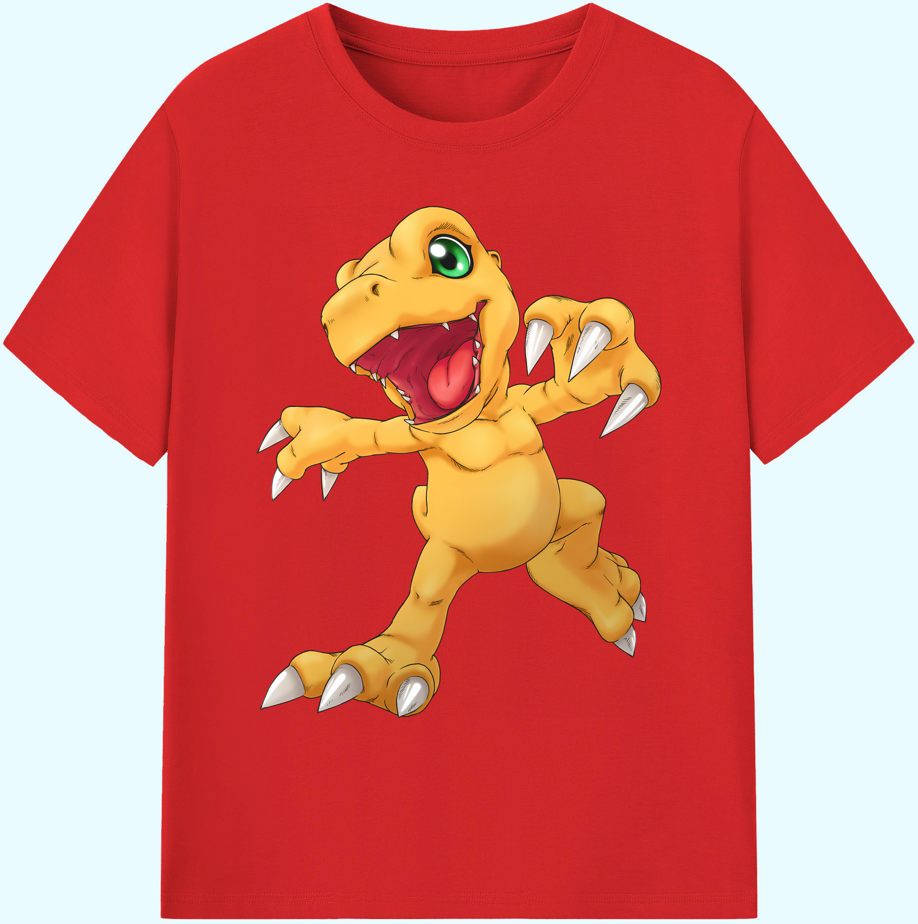 （画像用） Digimon デジタルモンスター/デジモン 綿100％ メンズ半袖Tシャツ｜肌触りやわらか＆通気性