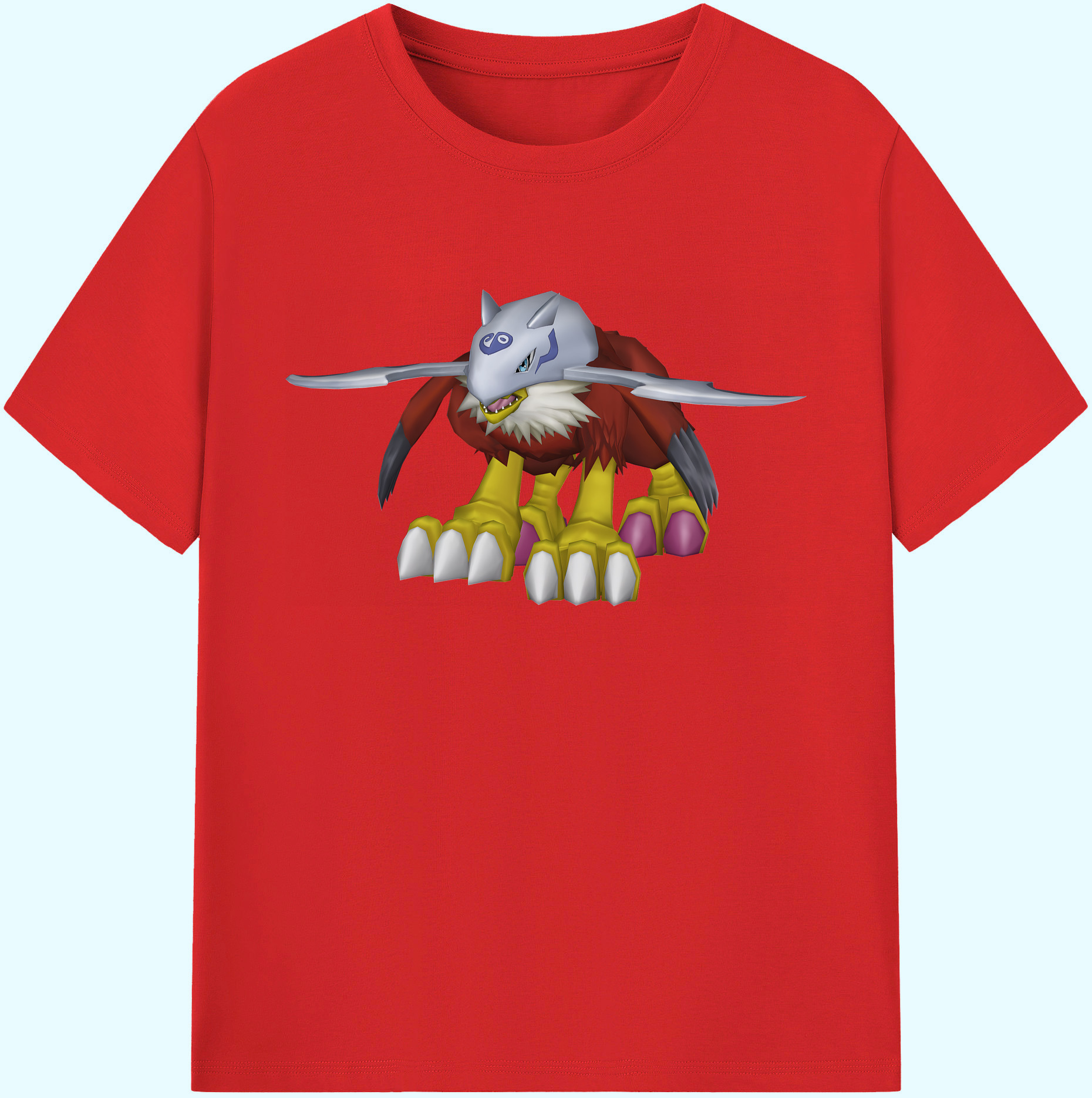 （画像用） Digimon デジタルモンスター/デジモン 綿100％ メンズ半袖Tシャツ｜肌触りやわらか＆通気性