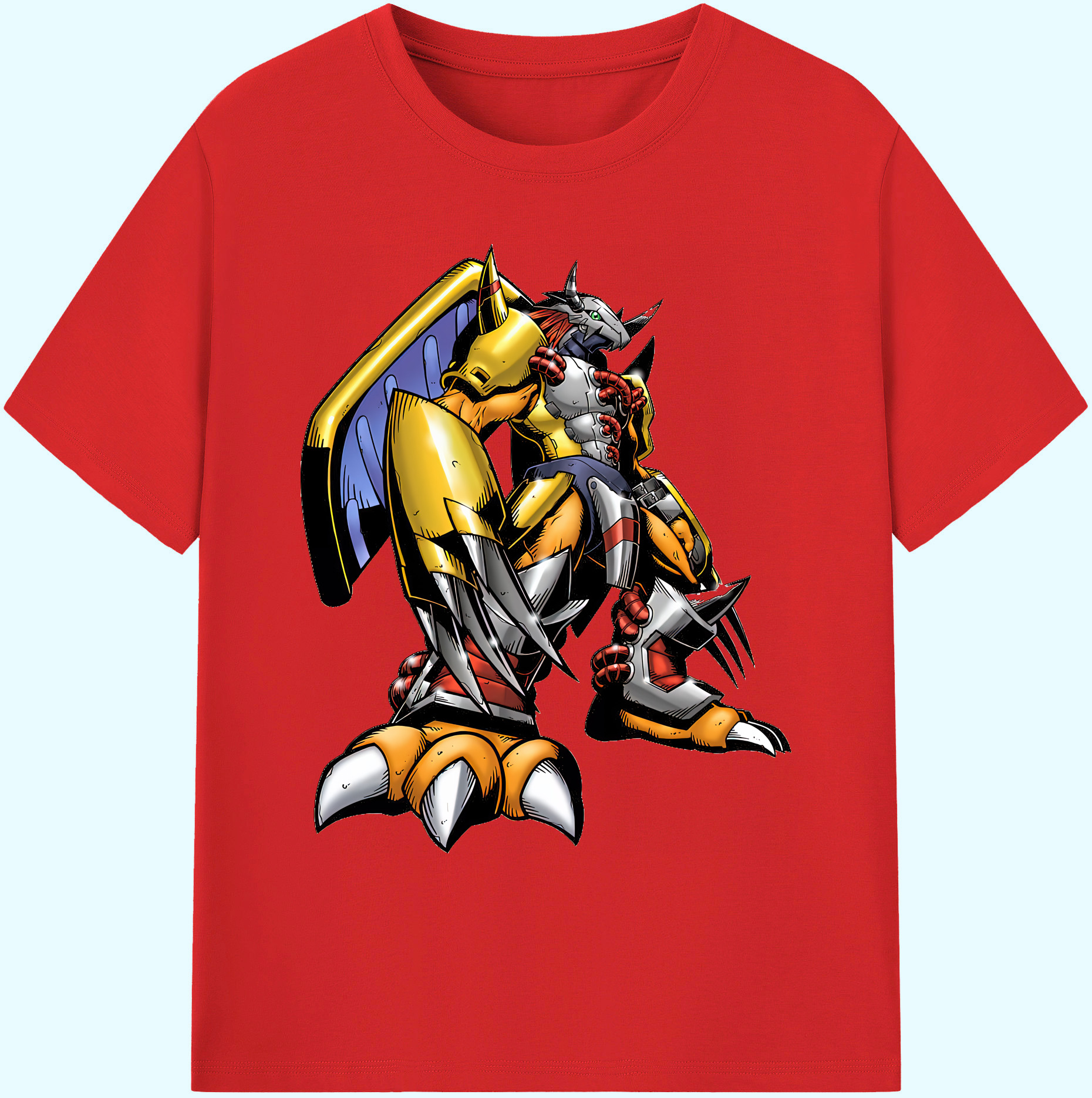 （画像用） Digimon デジタルモンスター/デジモン 綿100％ メンズ半袖Tシャツ｜肌触りやわらか＆通気性