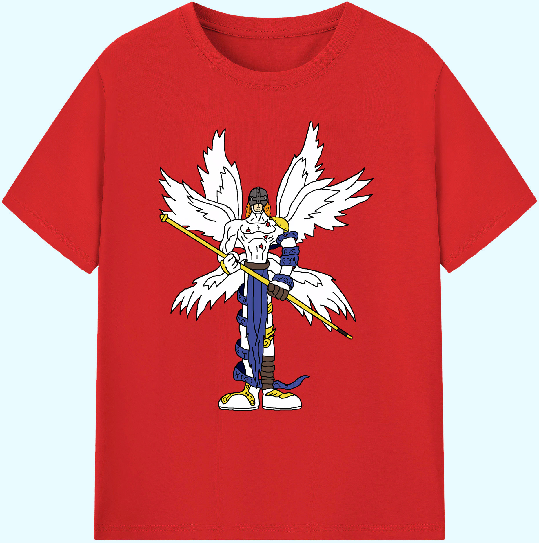 （画像用） Digimon デジタルモンスター/デジモン 綿100％ メンズ半袖Tシャツ｜肌触りやわらか＆通気性
