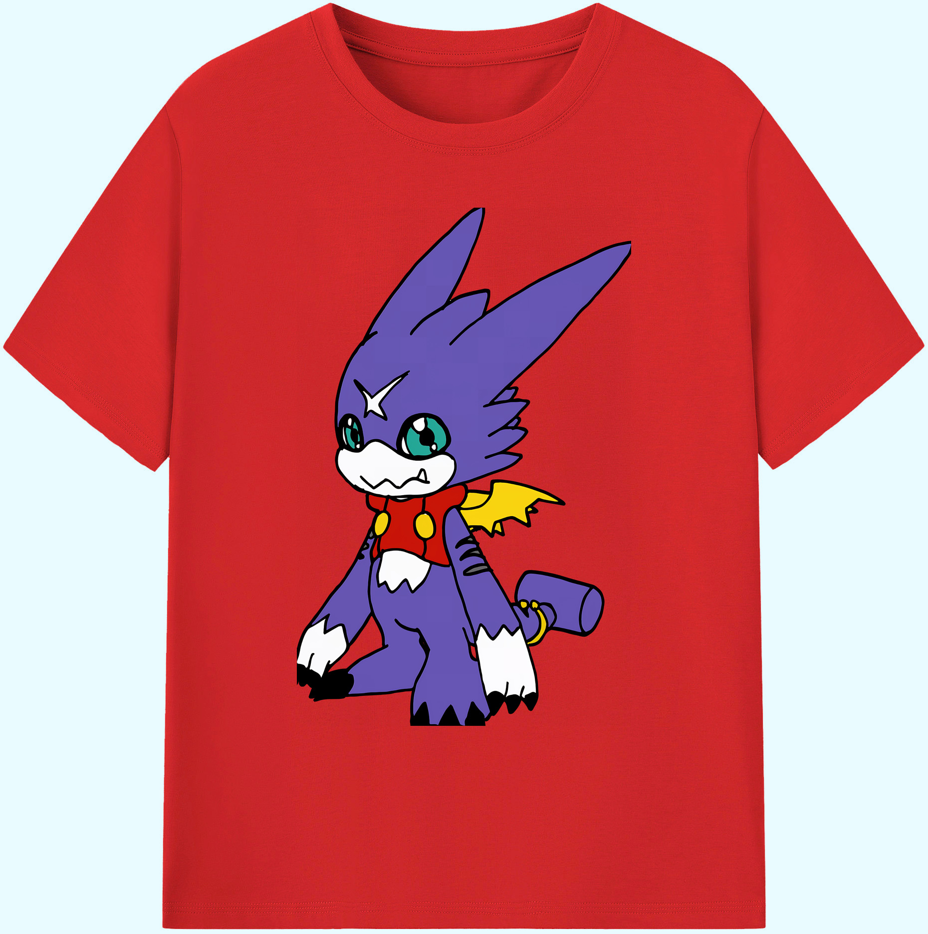 （画像用） Digimon デジタルモンスター/デジモン 綿100％ メンズ半袖Tシャツ｜肌触りやわらか＆通気性
