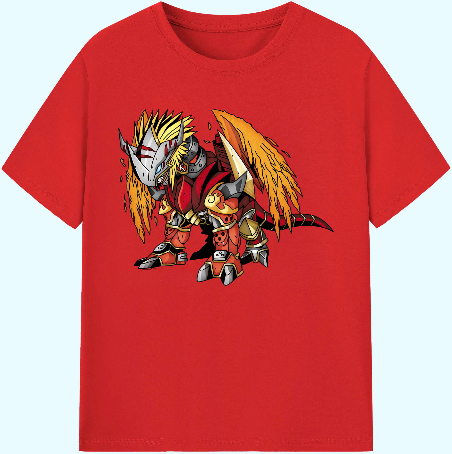（画像用） Digimon デジタルモンスター/デジモン 綿100％ メンズ半袖Tシャツ｜肌触りやわらか＆通気性