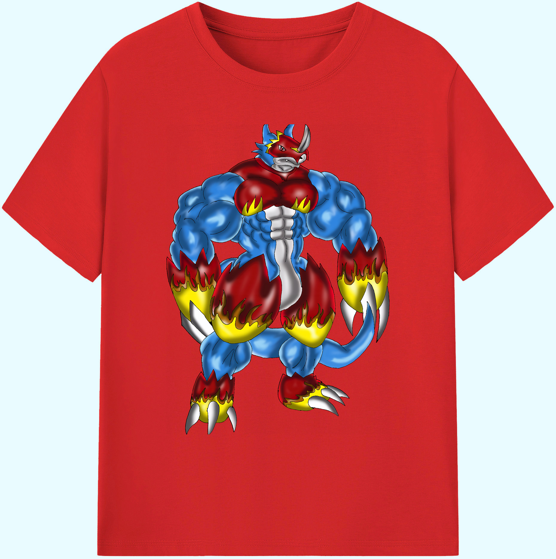 （画像用） Digimon デジタルモンスター/デジモン 綿100％ メンズ半袖Tシャツ｜肌触りやわらか＆通気性