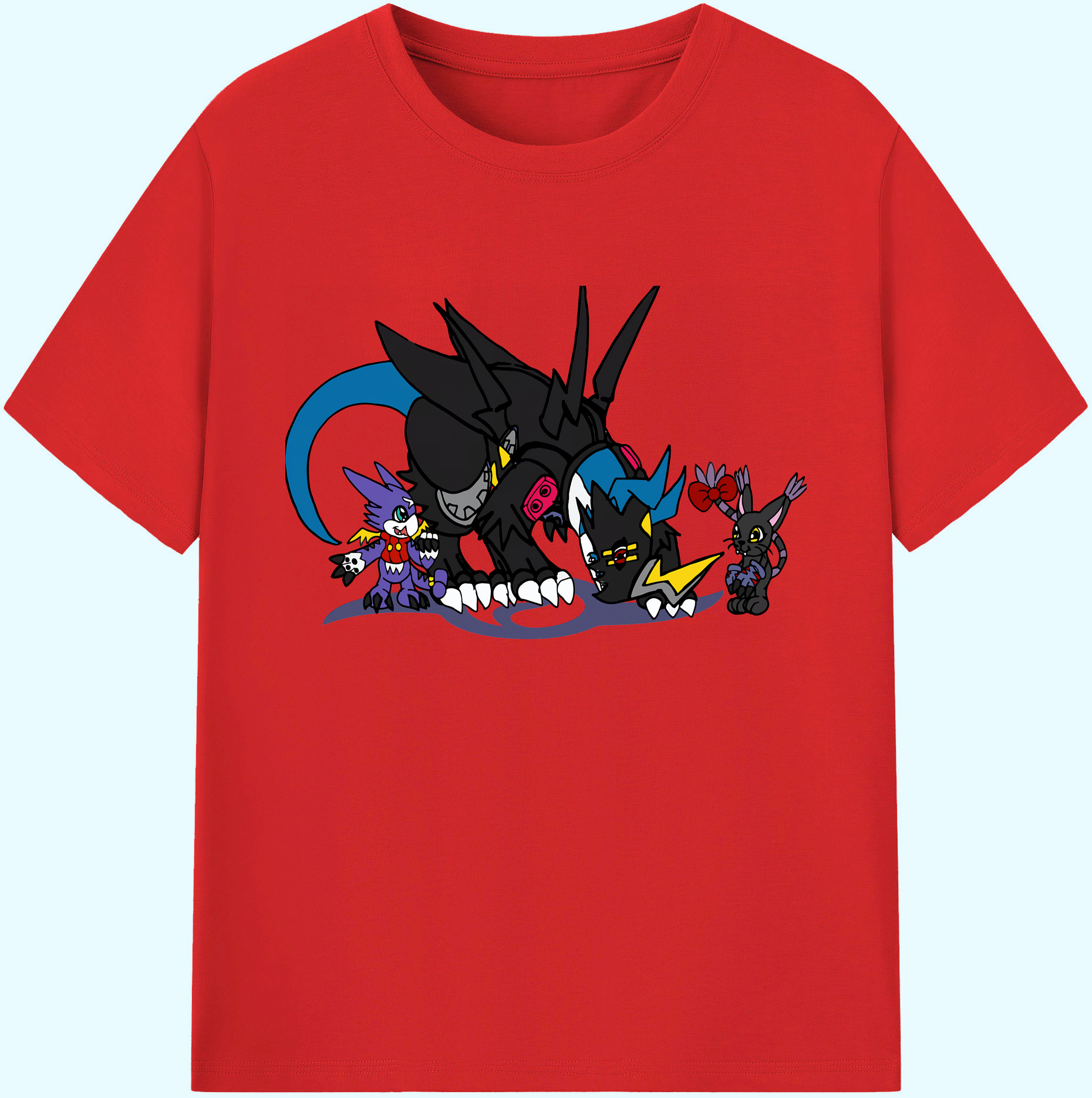 （画像用） Digimon デジタルモンスター/デジモン 綿100％ メンズ半袖Tシャツ｜肌触りやわらか＆通気性