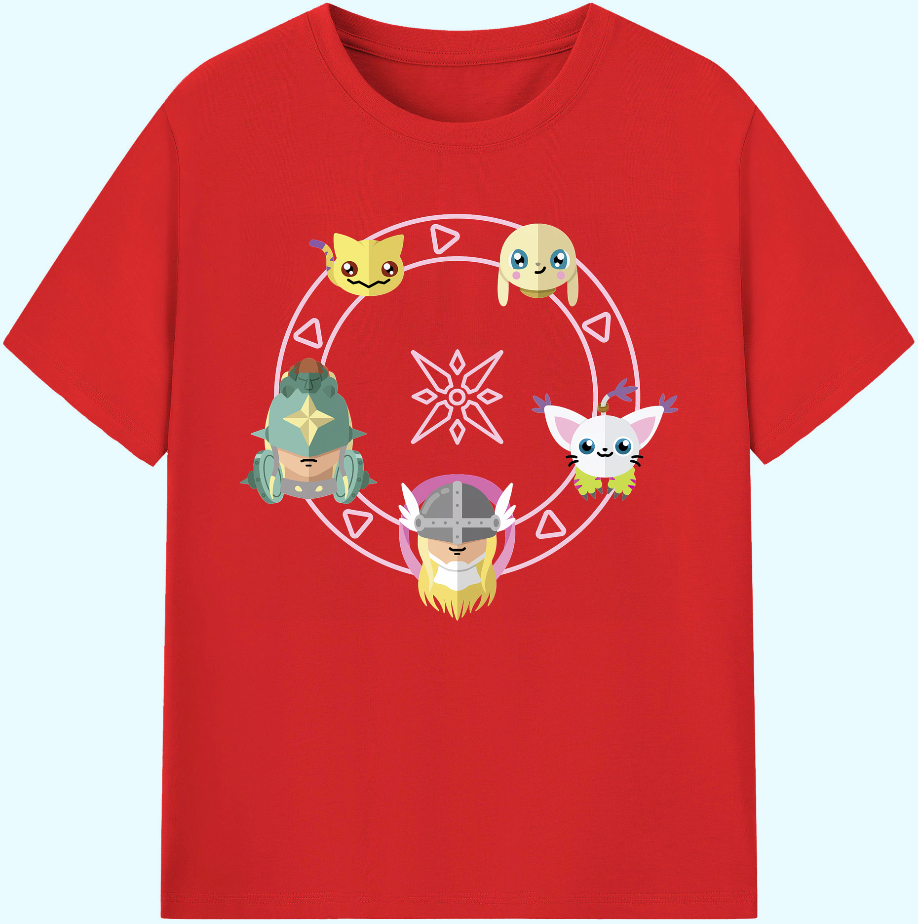 （画像用） Digimon デジタルモンスター/デジモン 綿100％ メンズ半袖Tシャツ｜肌触りやわらか＆通気性