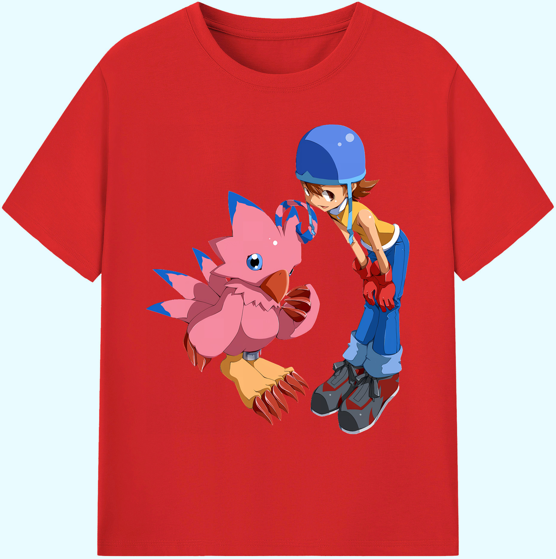 （画像用） Digimon デジタルモンスター/デジモン 綿100％ メンズ半袖Tシャツ｜肌触りやわらか＆通気性