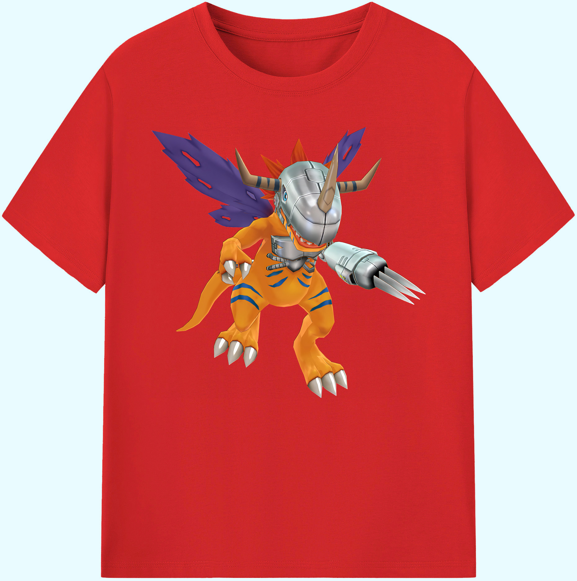 （画像用） Digimon デジタルモンスター/デジモン 綿100％ メンズ半袖Tシャツ｜肌触りやわらか＆通気性
