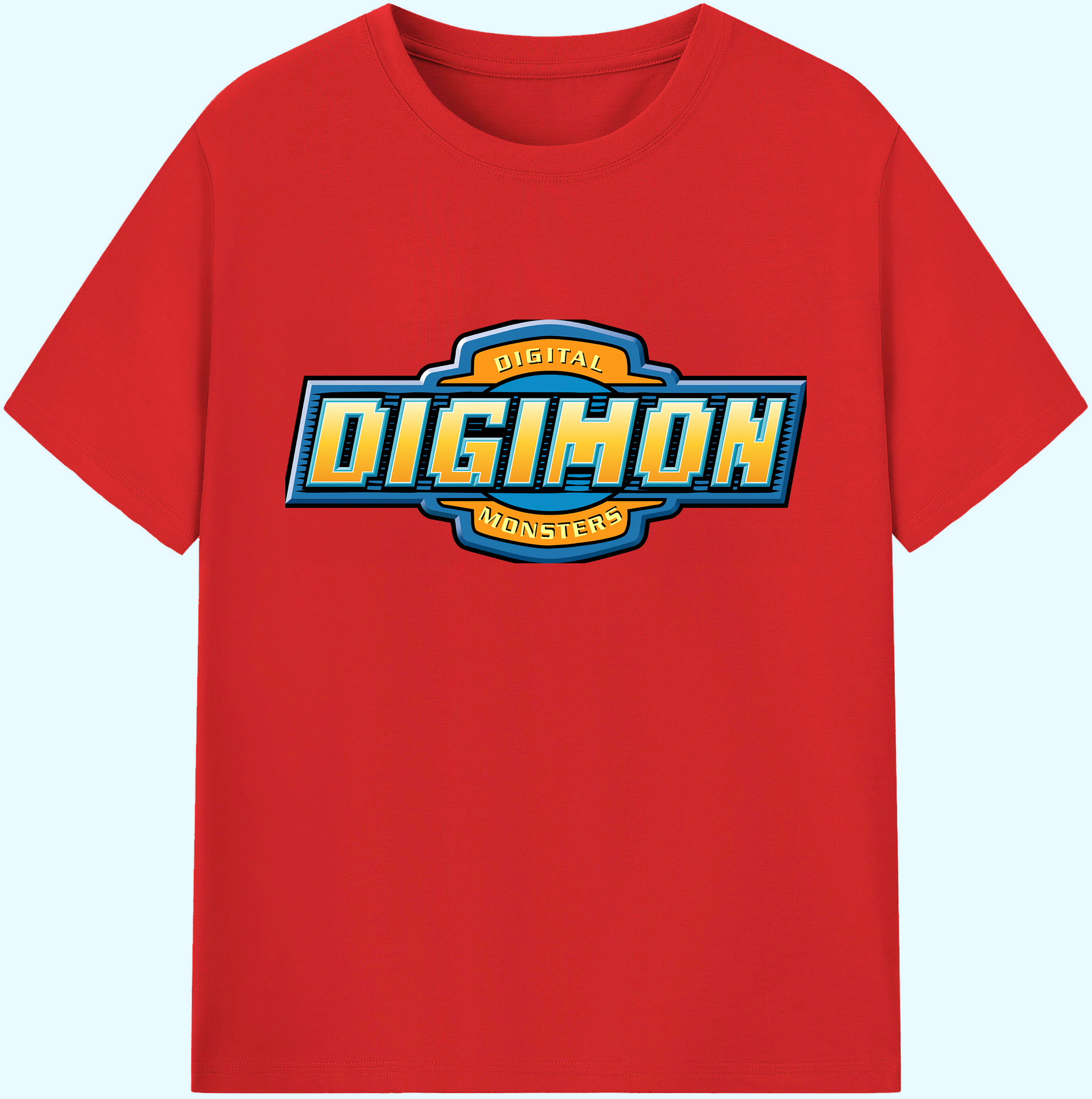 （画像用） Digimon デジタルモンスター/デジモン 綿100％ メンズ半袖Tシャツ｜肌触りやわらか＆通気性