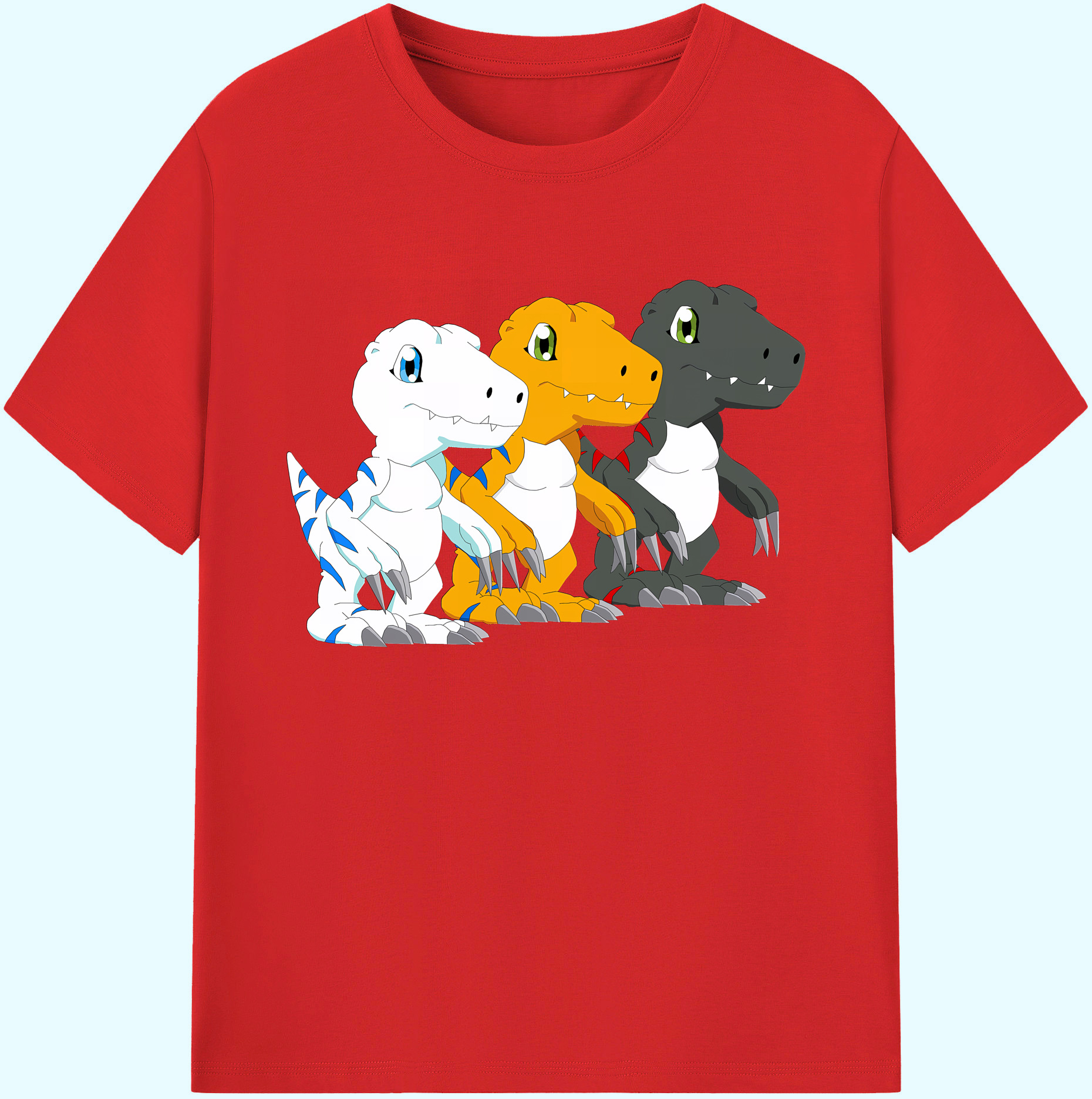 （画像用） Digimon デジタルモンスター/デジモン 綿100％ メンズ半袖Tシャツ｜肌触りやわらか＆通気性