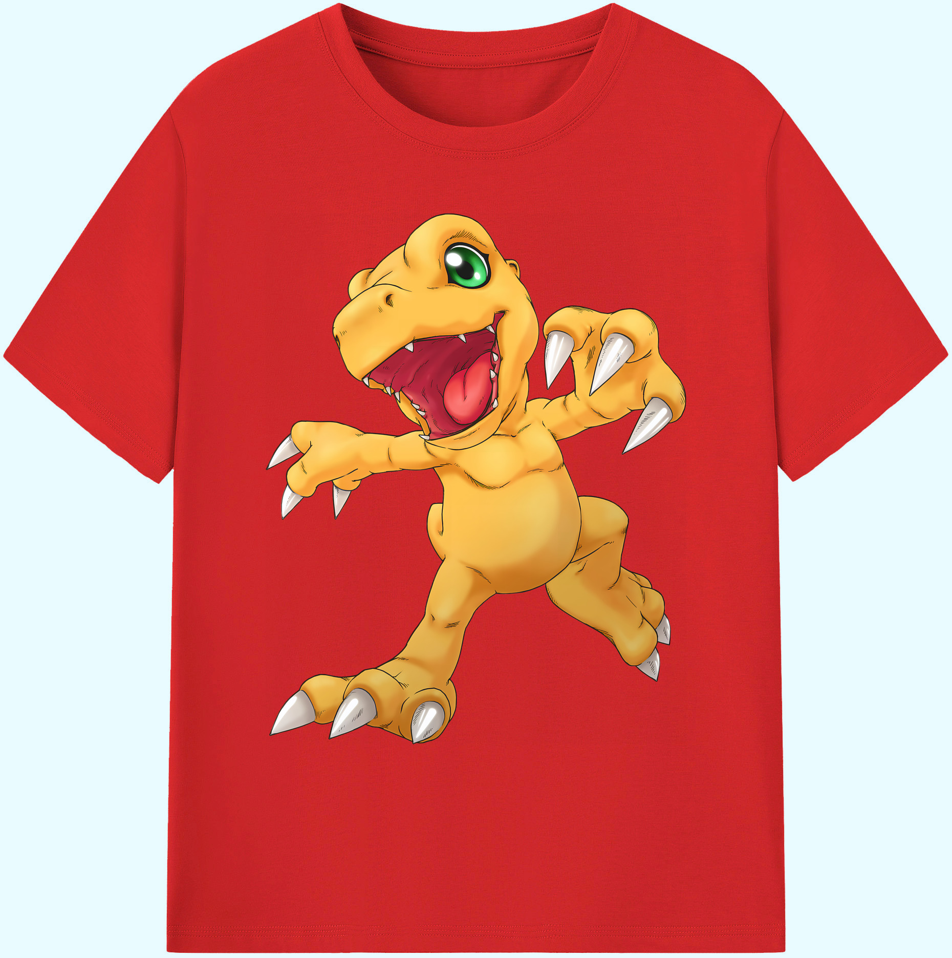 （画像用） Digimon デジタルモンスター/デジモン 綿100％ メンズ半袖Tシャツ｜肌触りやわらか＆通気性