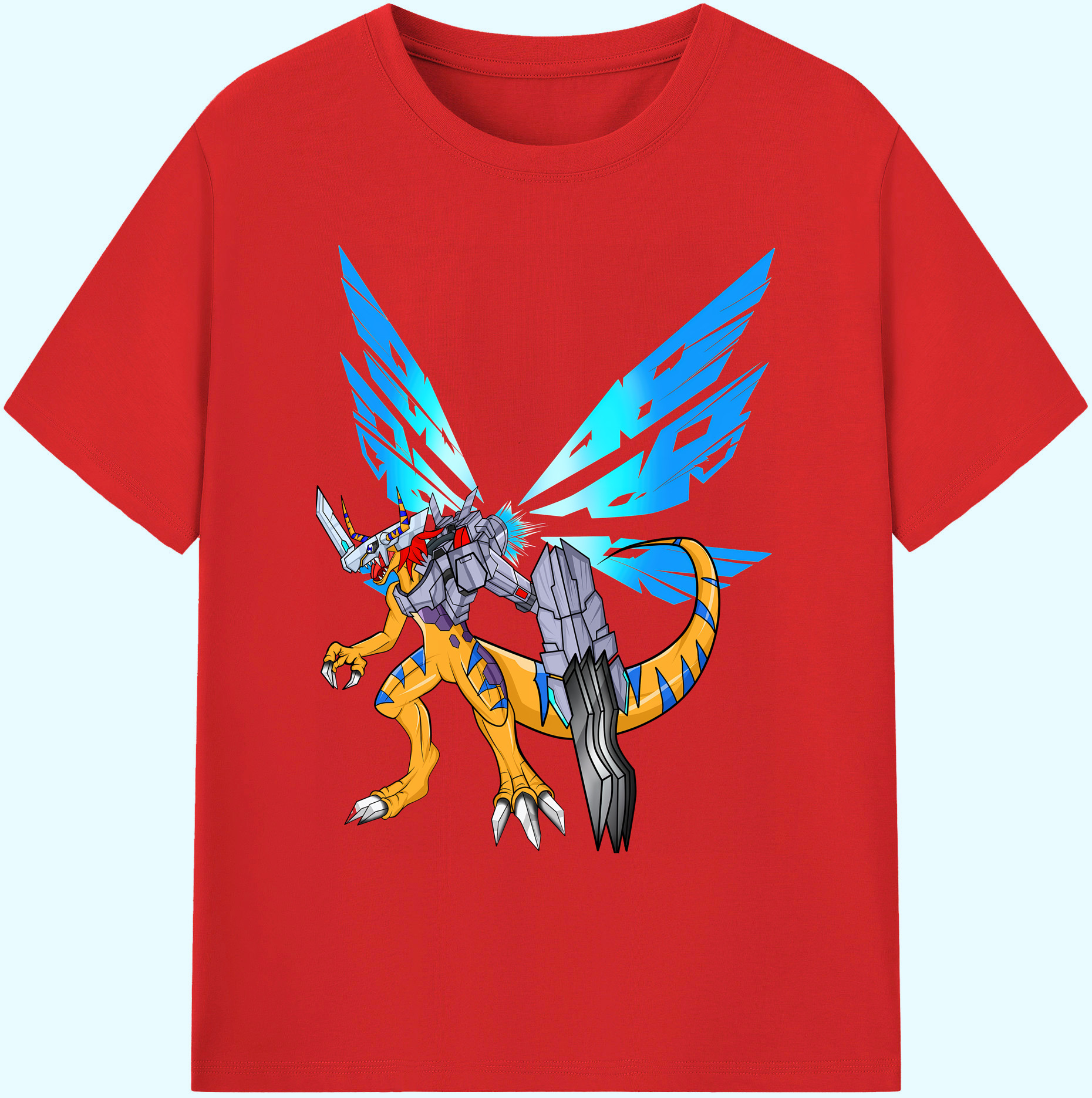 （画像用） Digimon デジタルモンスター/デジモン 綿100％ メンズ半袖Tシャツ｜肌触りやわらか＆通気性