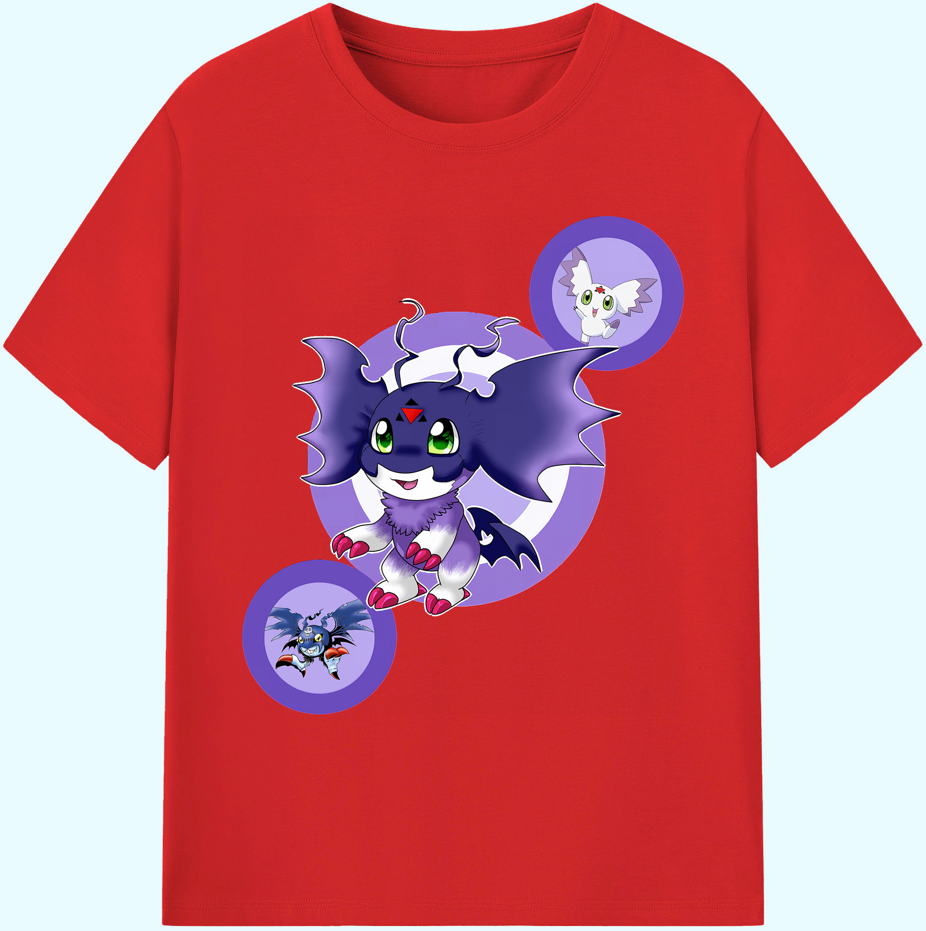 （画像用） Digimon デジタルモンスター/デジモン 綿100％ メンズ半袖Tシャツ｜肌触りやわらか＆通気性
