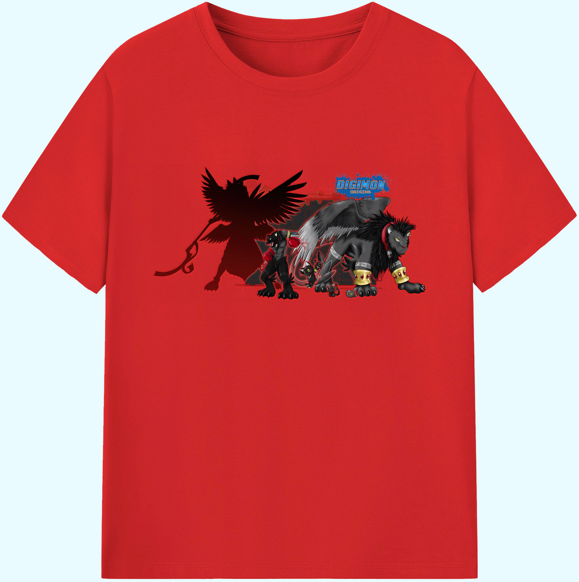 （画像用） Digimon デジタルモンスター/デジモン 綿100％ メンズ半袖Tシャツ｜肌触りやわらか＆通気性