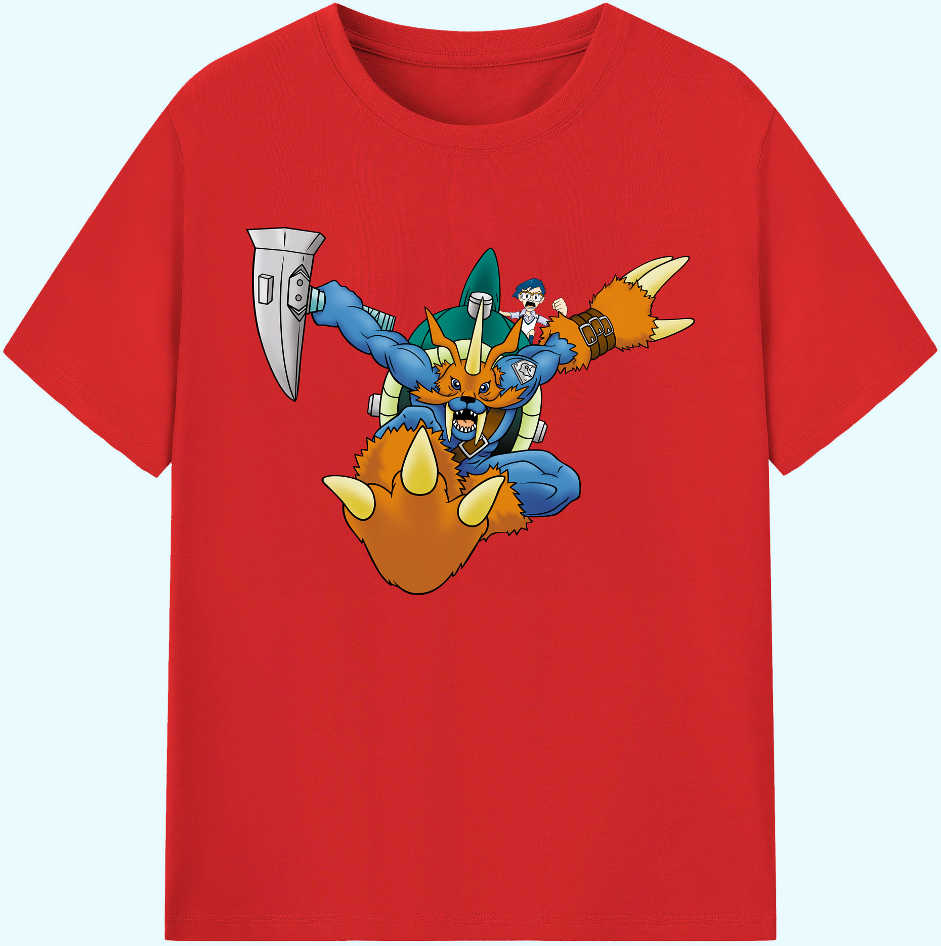 （画像用） Digimon デジタルモンスター/デジモン 綿100％ メンズ半袖Tシャツ｜肌触りやわらか＆通気性