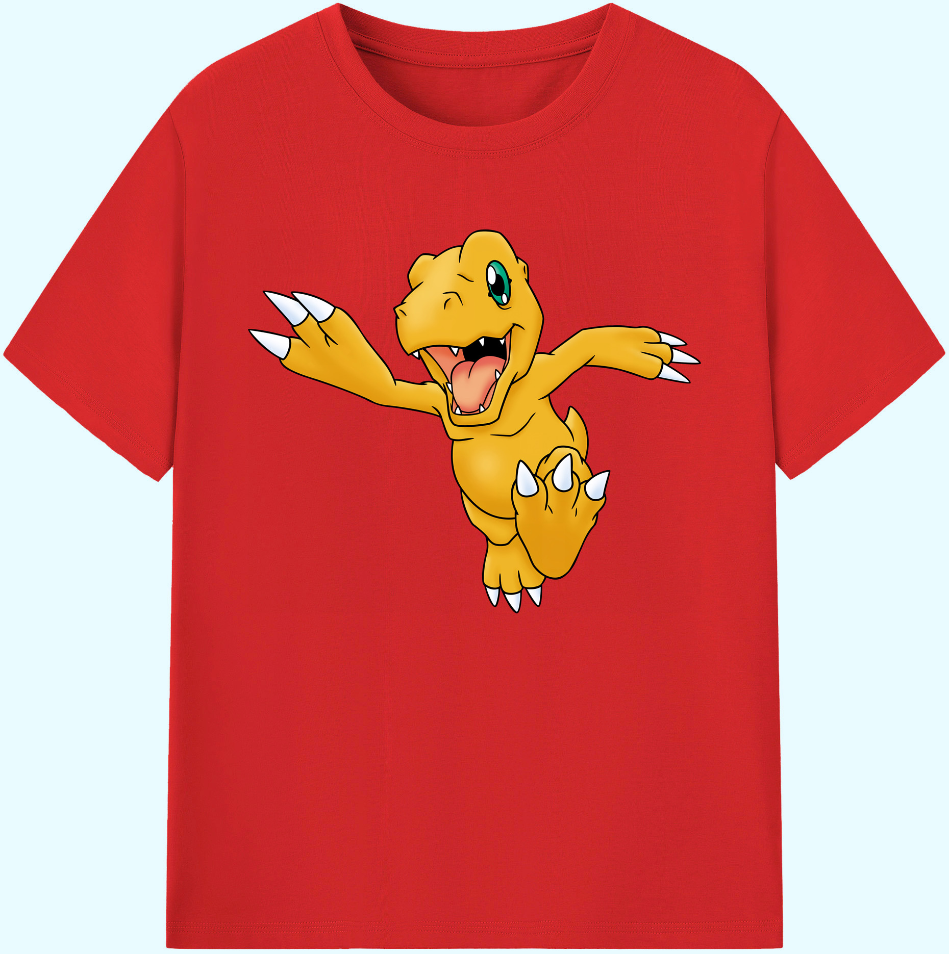 （画像用） Digimon デジタルモンスター/デジモン 綿100％ メンズ半袖Tシャツ｜肌触りやわらか＆通気性