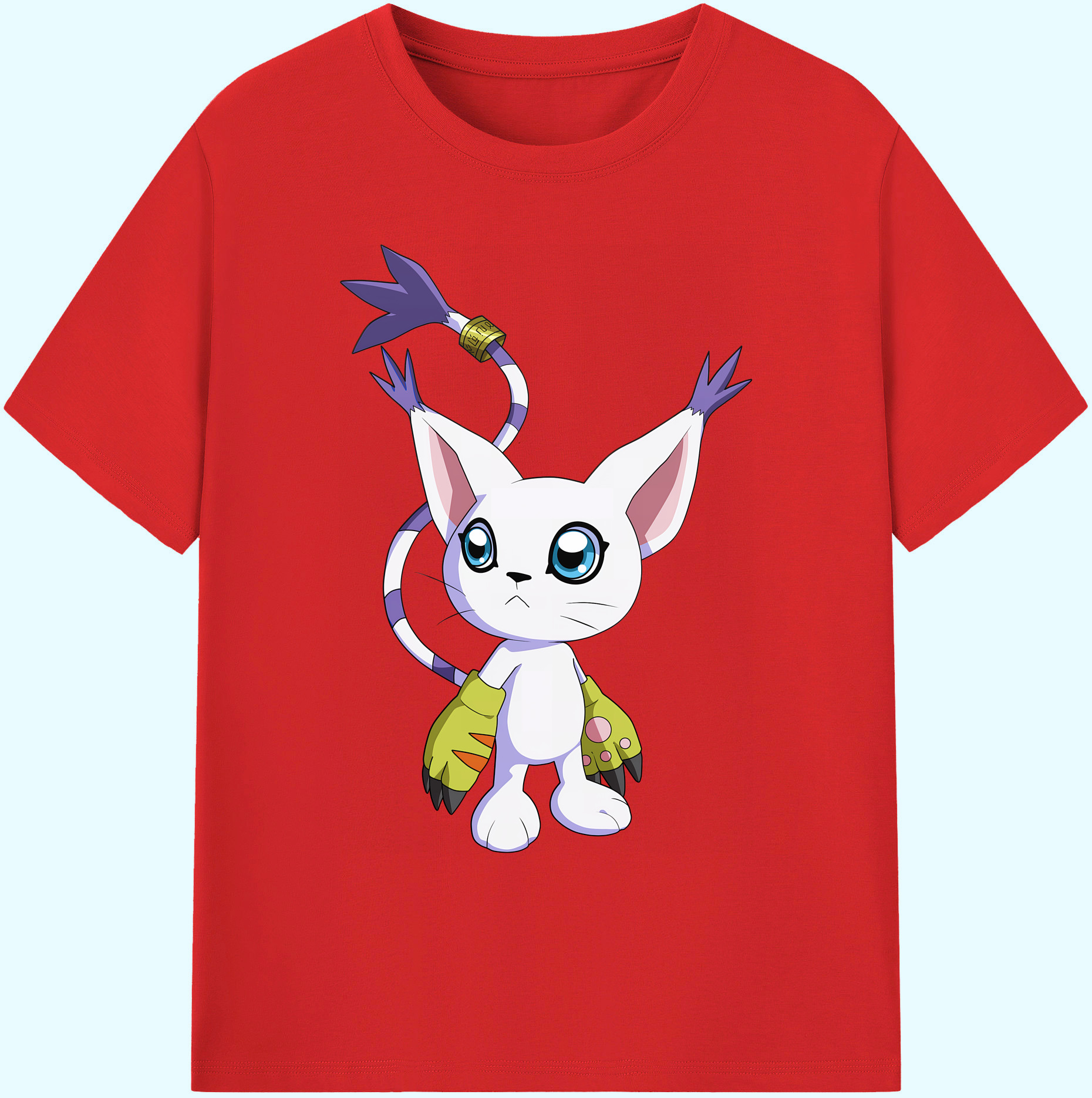 （画像用） Digimon デジタルモンスター/デジモン 綿100％ メンズ半袖Tシャツ｜肌触りやわらか＆通気性