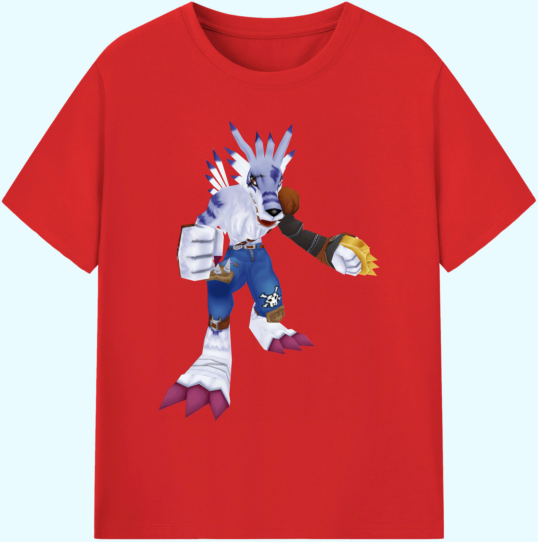 （画像用） Digimon デジタルモンスター/デジモン 綿100％ メンズ半袖Tシャツ｜肌触りやわらか＆通気性
