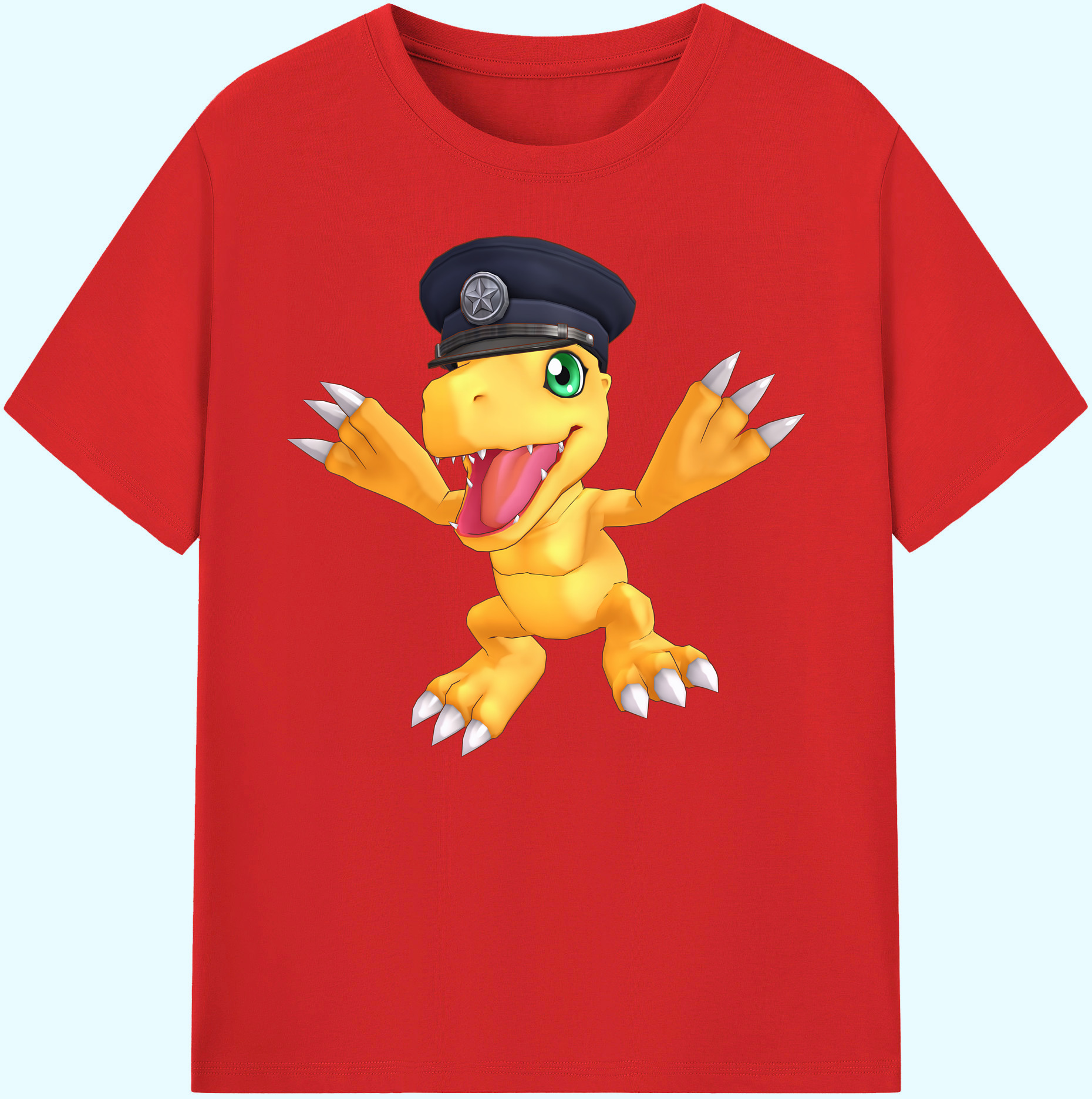 （画像用） Digimon デジタルモンスター/デジモン 綿100％ メンズ半袖Tシャツ｜肌触りやわらか＆通気性