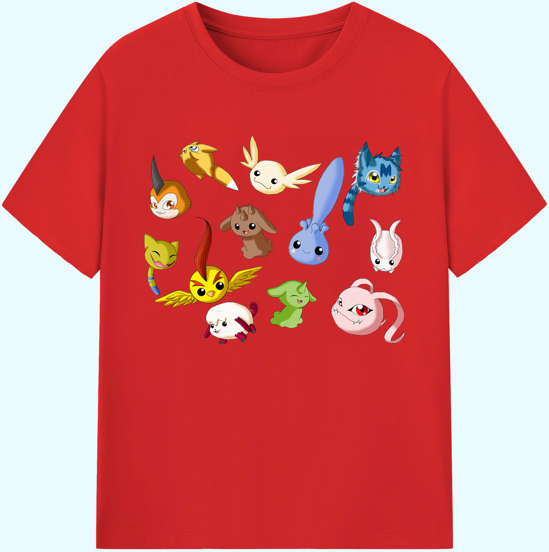 （画像用） Digimon デジタルモンスター/デジモン 綿100％ メンズ半袖Tシャツ｜肌触りやわらか＆通気性