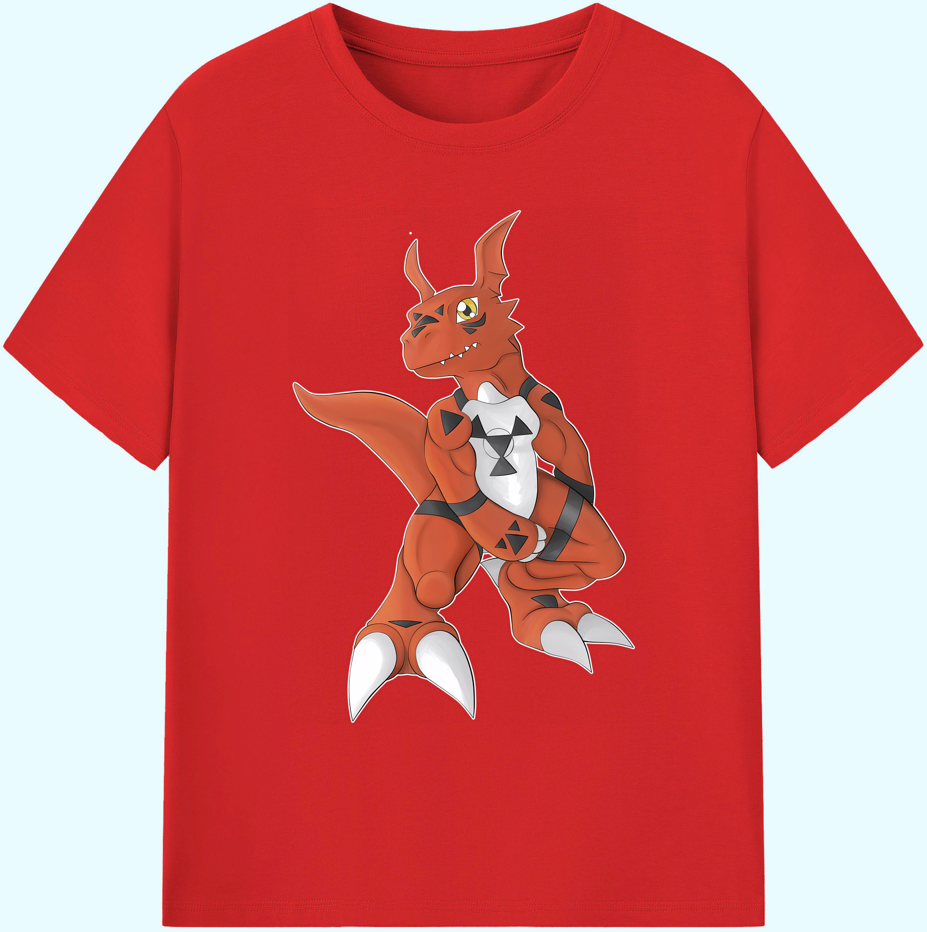 （画像用） Digimon デジタルモンスター/デジモン 綿100％ メンズ半袖Tシャツ｜肌触りやわらか＆通気性