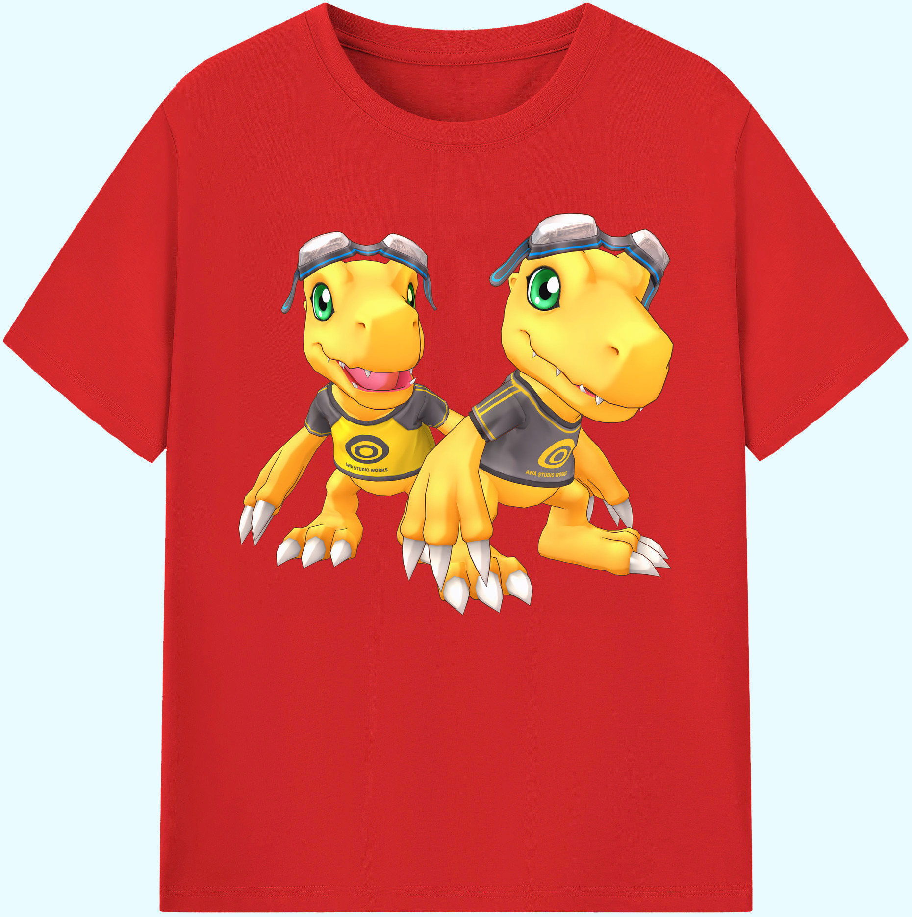 （画像用） Digimon デジタルモンスター/デジモン 綿100％ メンズ半袖Tシャツ｜肌触りやわらか＆通気性